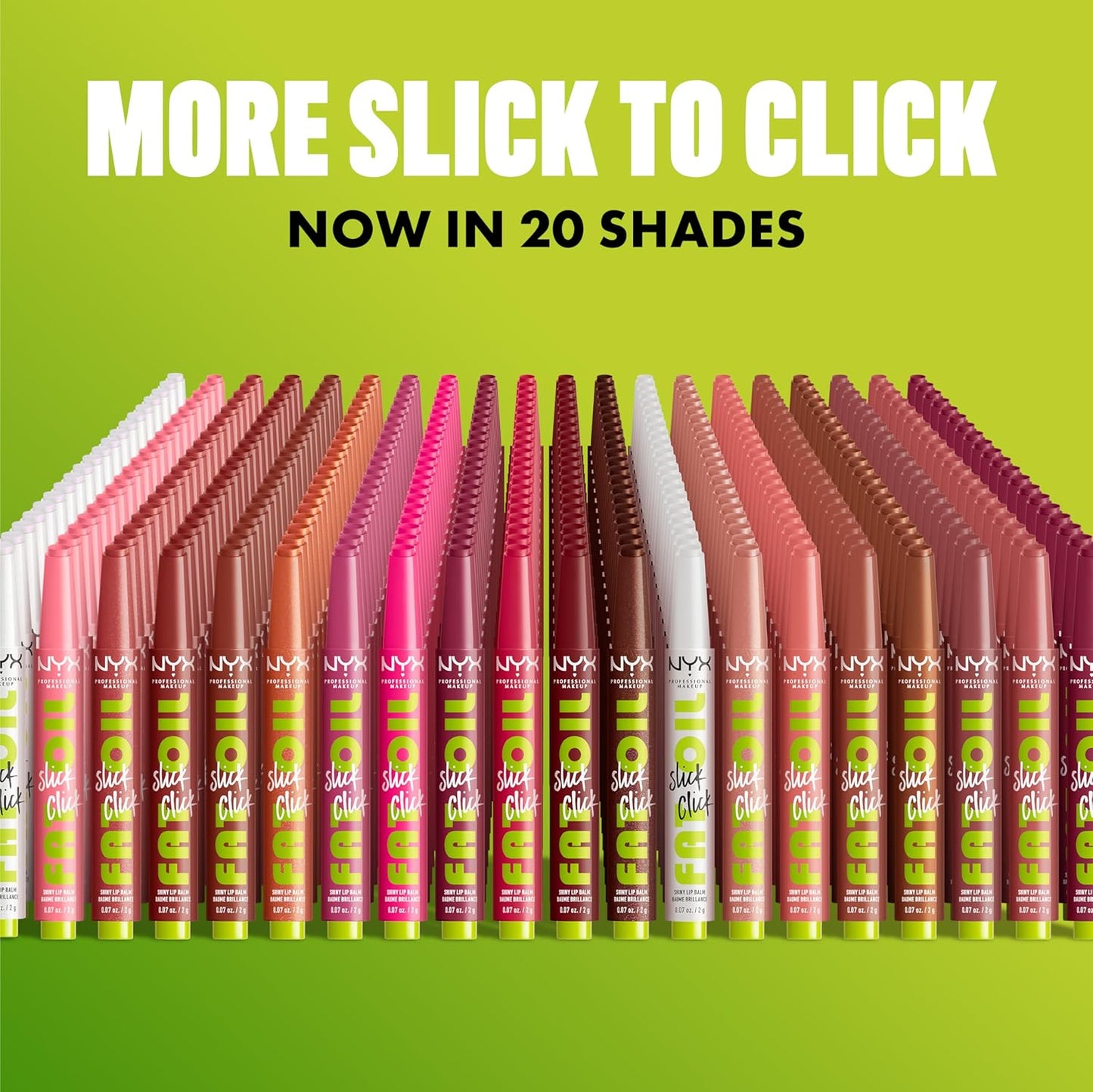 NYX Professional Makeup Fat Oil Slick Click | Lightweight, Buildable Vegan Lip Balm - Richly Pigmented, No Filter Needed