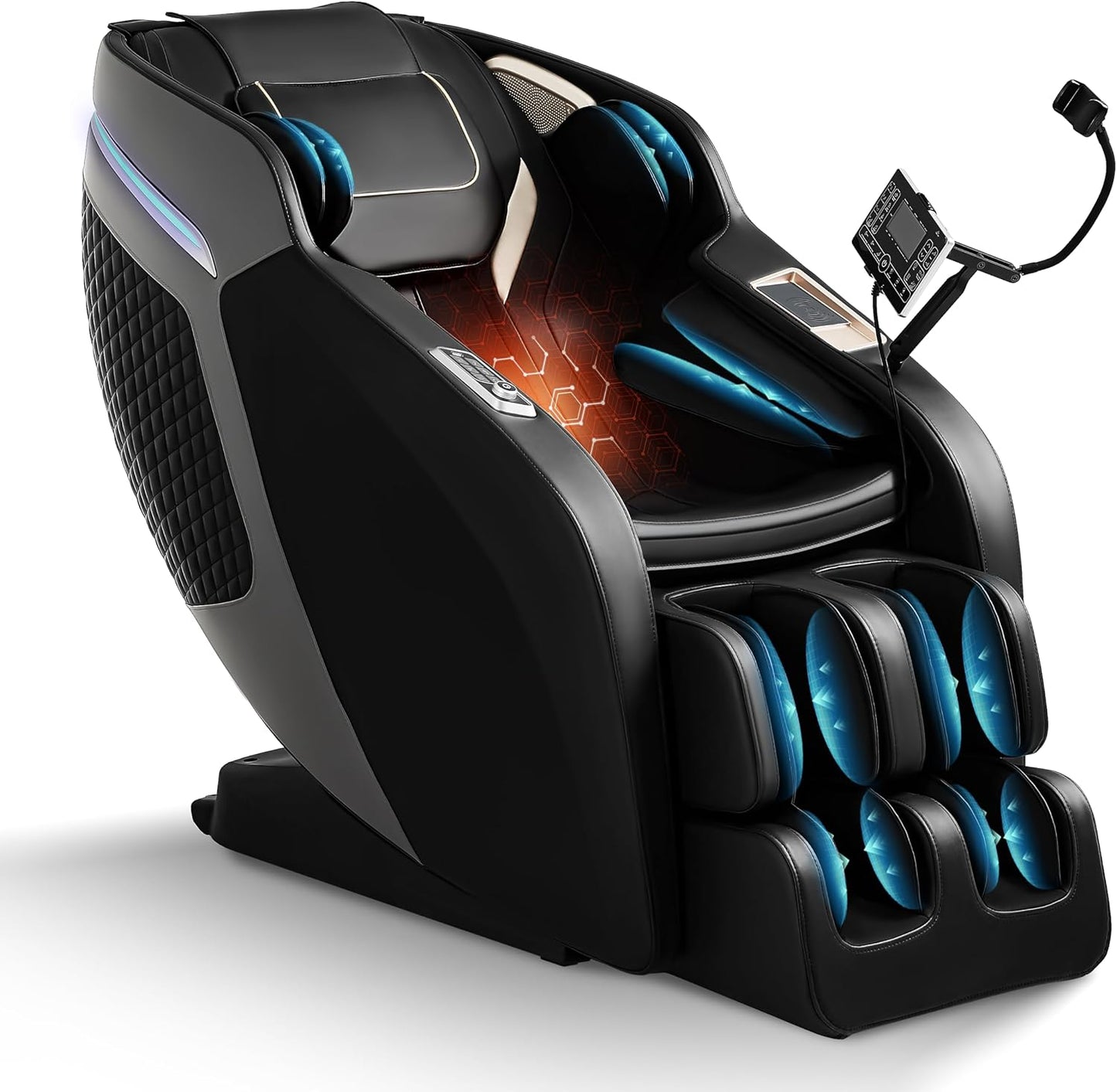 Luxury 4D Full Body Massage Chair - Zero Gravity Shiatsu Recliner with 18 Auto Modes & Heating Features | Voice/App Control