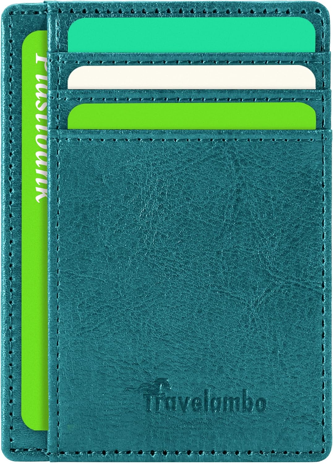Minimalist Leather RFID Blocking Slim Wallet - Medium Size for Front Pocket Use