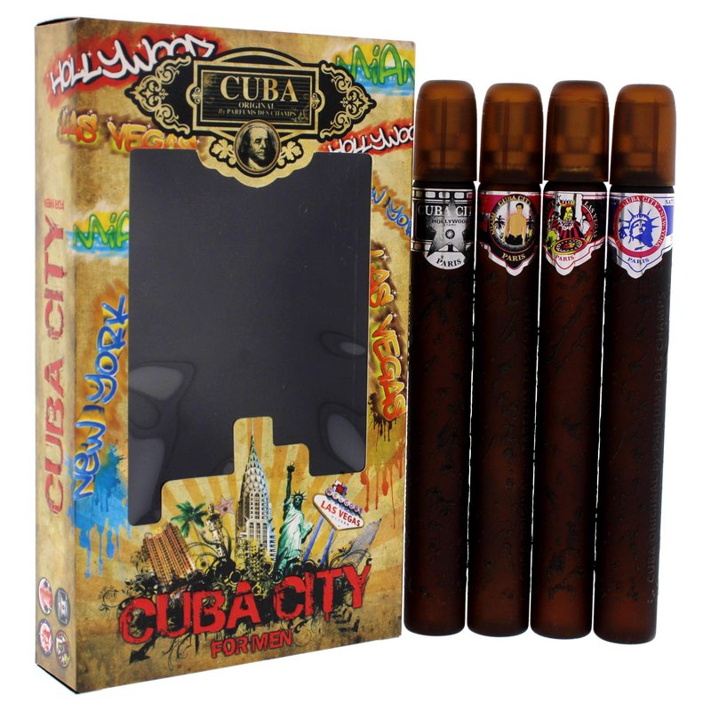 Cuba City 4-Piece Set for Men, (Hollywood + Vegas + Miami + New York)