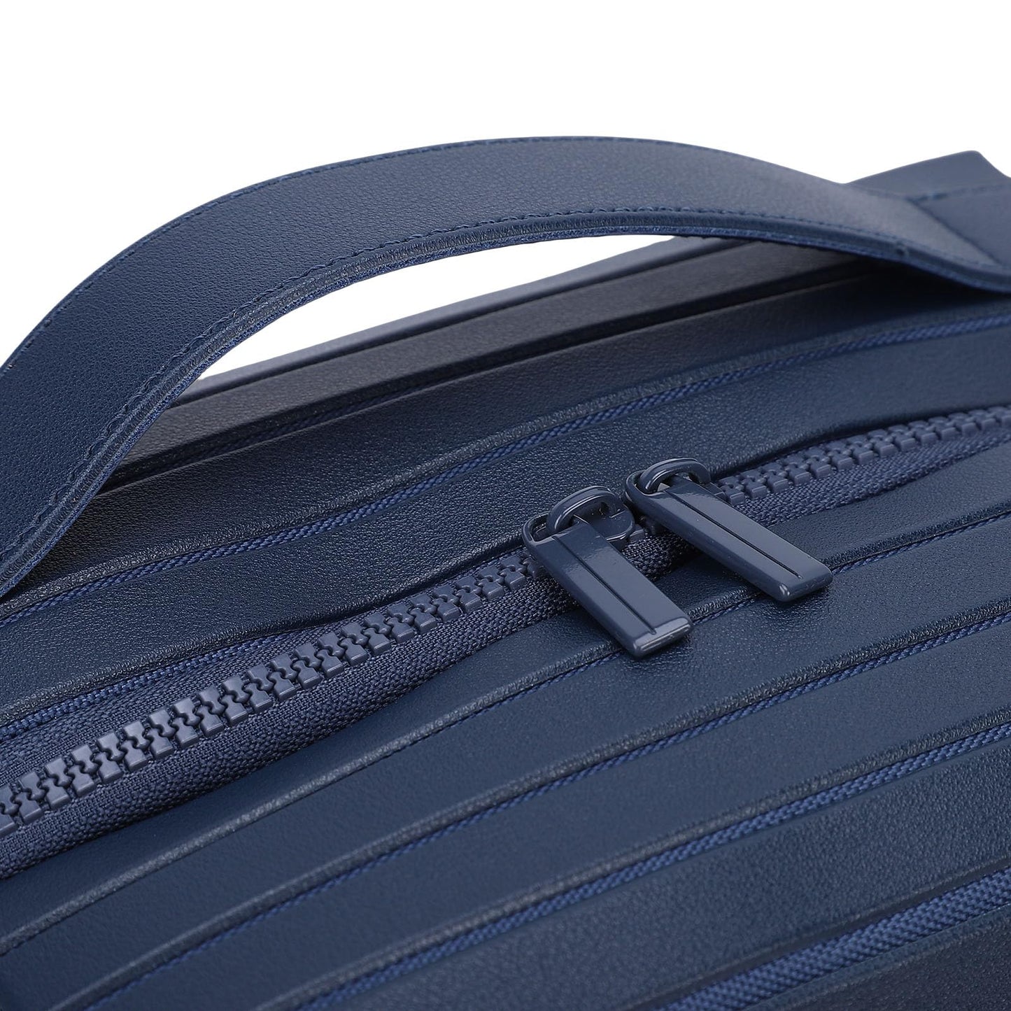 Yechiry Foldable Makeup Bag, Water Proof Makeup Organizer, Large Capacity Travel Size Toiletries with Zip Closure Instantly Lays Flat Cosmetic Case for Women Toiletries Organizer (Navy Blue)