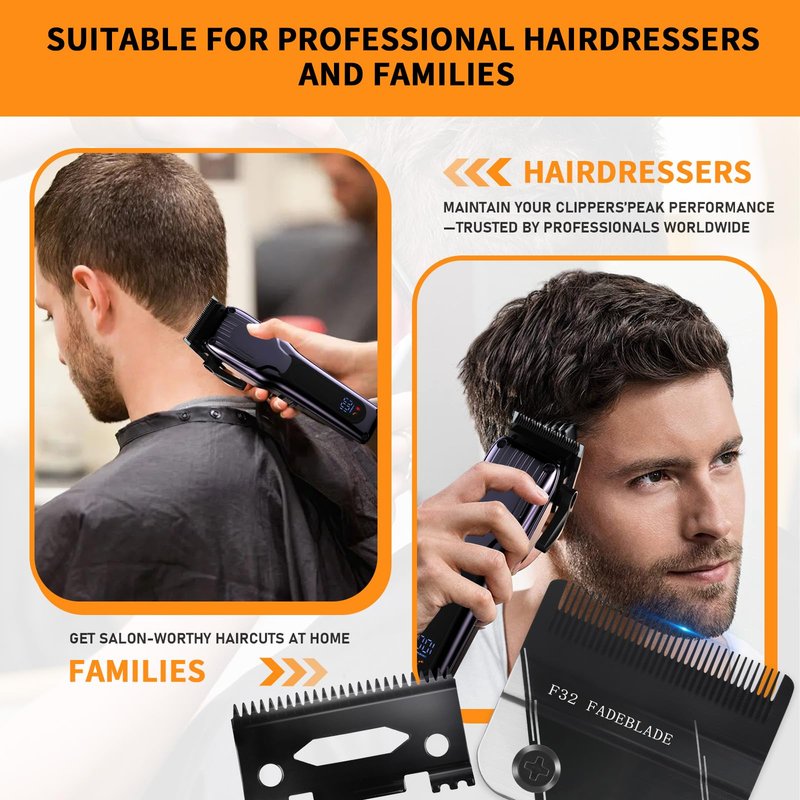 F32 High Precision Zero Adjustable Replacement Blades Compatible with Wahl 5 Star Vapor Clipper Professional F32 Fadeout Blade