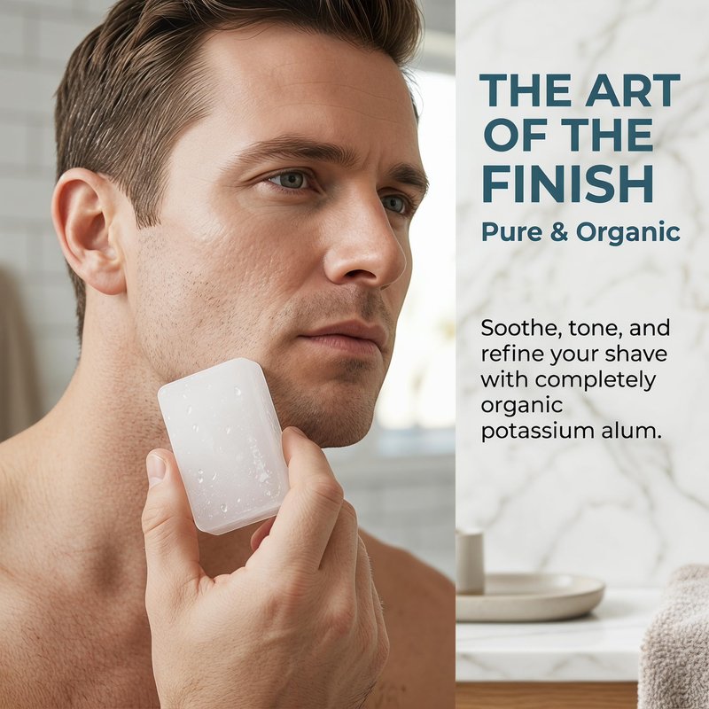 MIOIO 2 Pack Alum Block for Post-Shave, Natural Aftershave Stone, 3.17 Oz, Soothes Razor Burn, Stops Bleeding, with Plastic Case