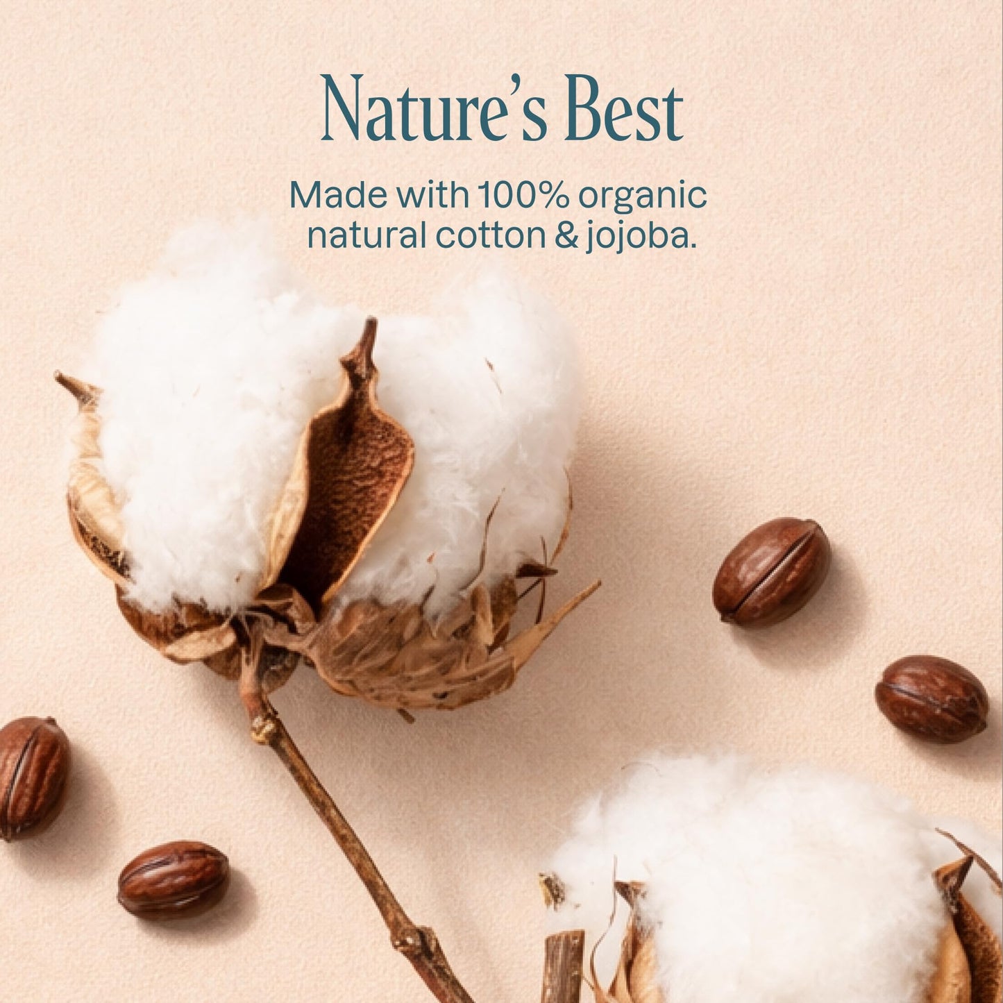 Cliganic Organic Cotton Rounds - Jojoba Oil Infused (300 Count) - Makeup Remover Pads, Hypoallergenic, Lint-Free | 100% Pure Cotton