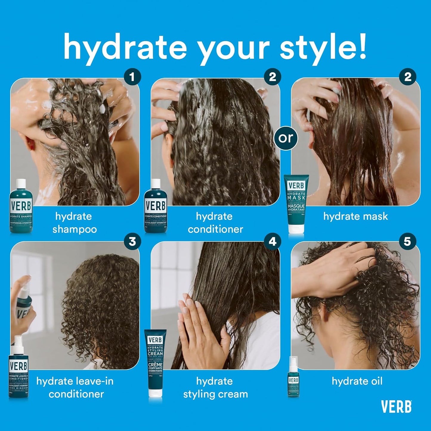Hydrate Shampoo & Conditioner Duo - Nourishing Formula for Dry, Frizzy Hair | Amber + Warm Jasmine Scent