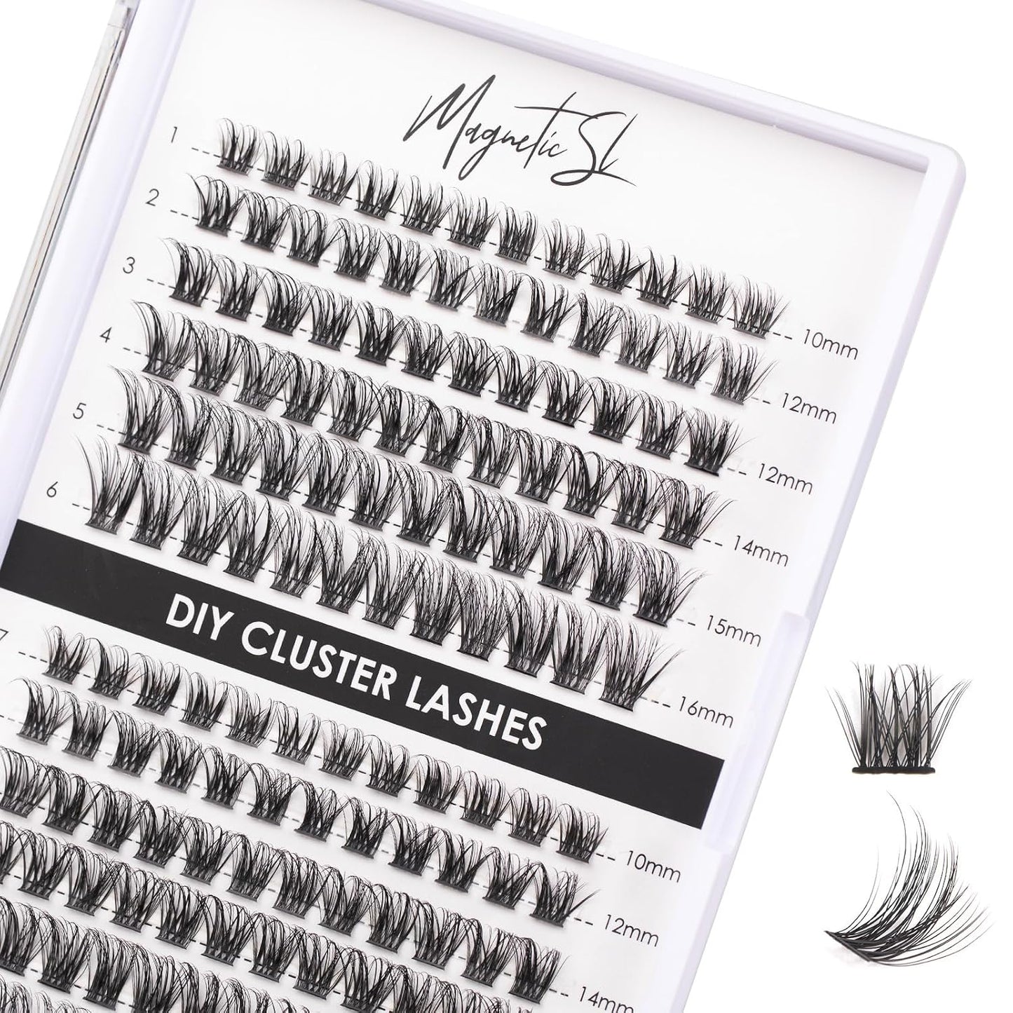 Lash Clusters - 480 Multi-Style False Eyelash Extensions | 10-20mm Thick 60D-100D for DIY Beginners