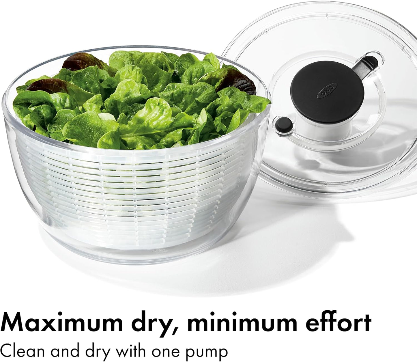 OXO Good Grips Salad Spinner - Efficient Lettuce & Vegetable Washer | 6.22 Quart Capacity
