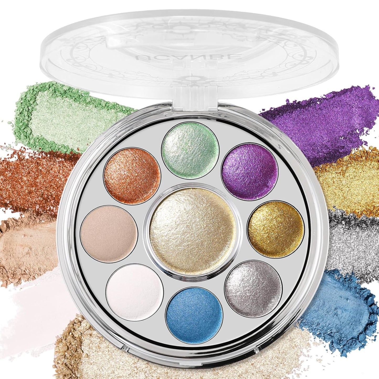 UCANBE Baked Eyeshadow & Blush Palette - High Pigmented Matte & Shimmer Makeup | Compact Design, 01 Medieval Banquet