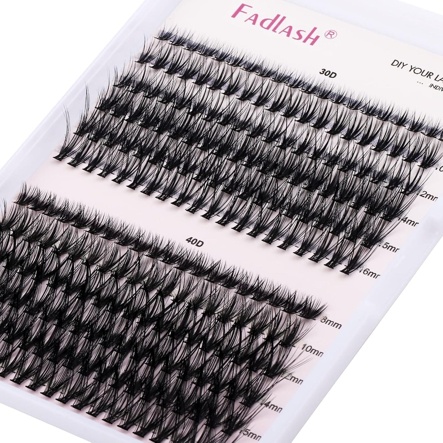 Cluster Lashes - D Curl Wispy Individual Eyelash Extensions for Natural Look | Reusable Fluffy DIY Kit (12-18mm Mix)
