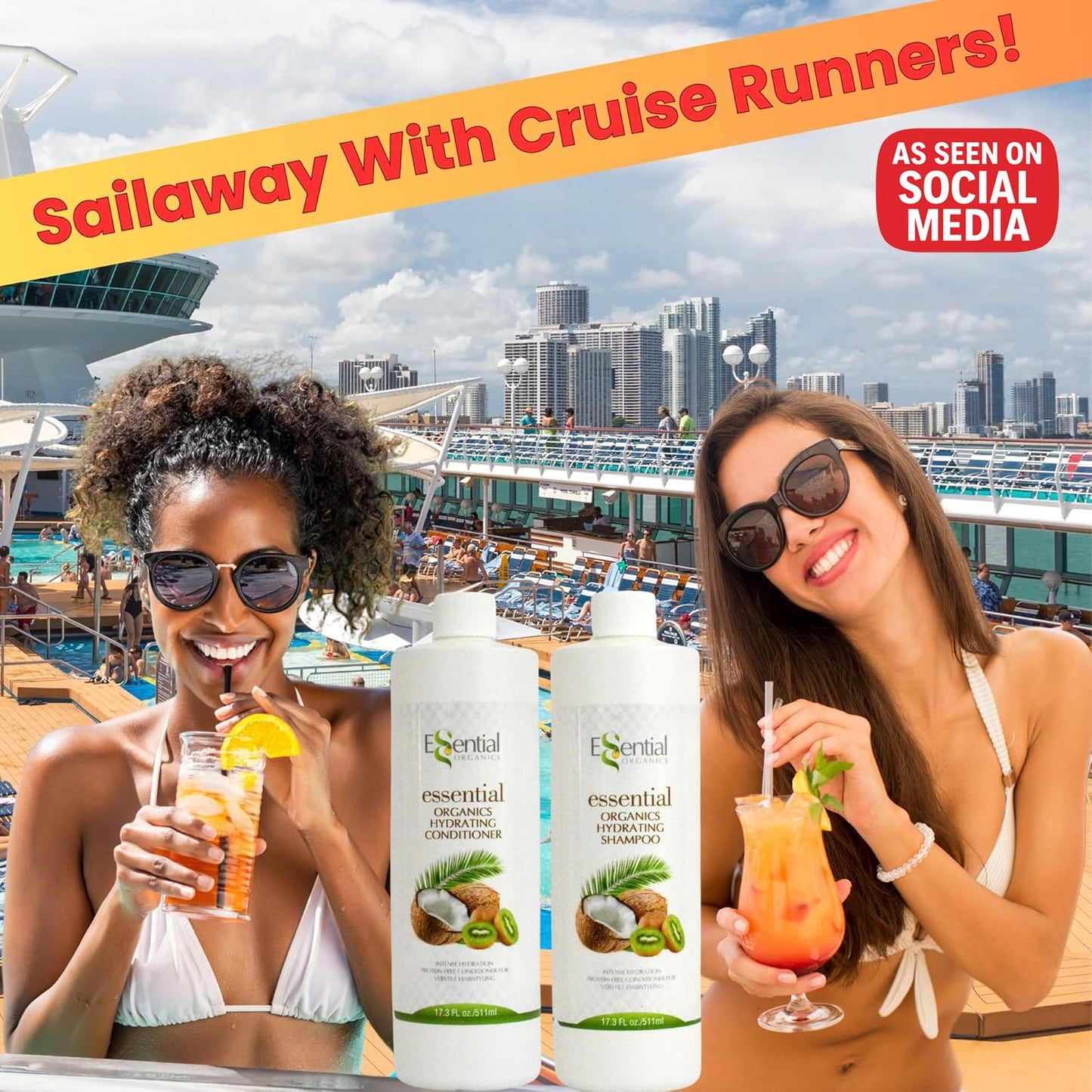 Rum Runners for Cruise Alcohol Smuggling Kit Hidden Flasks for Liquor Disguise Fake Shampoo Bottles Hidden Alcohol Container - Leak-Proof and Undetectable Travel Flasks 4 Bottle Set - CRUISE RUNNERS