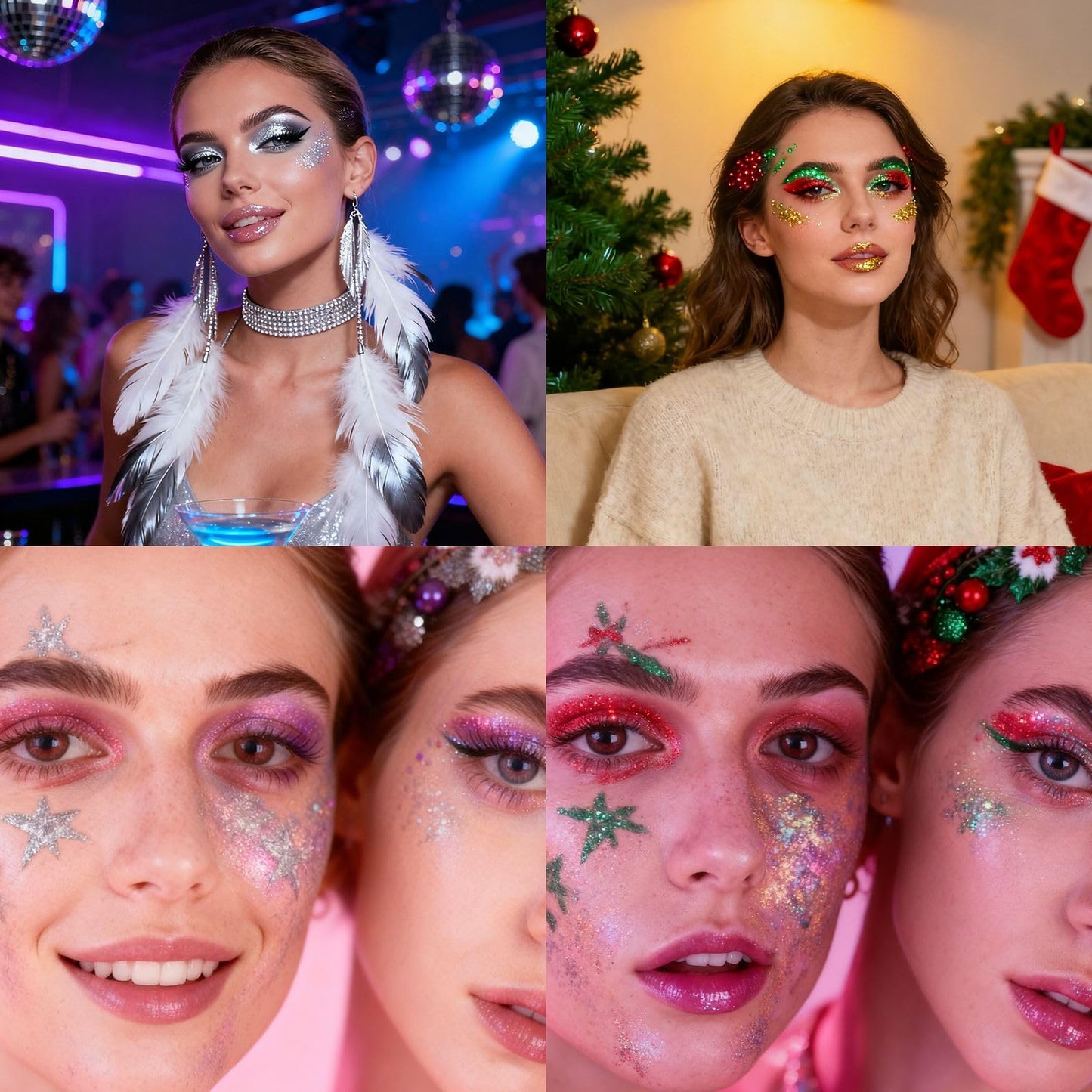 Body Face Glitter for Women Girls Waterproof No Skin Irritation Mermaid