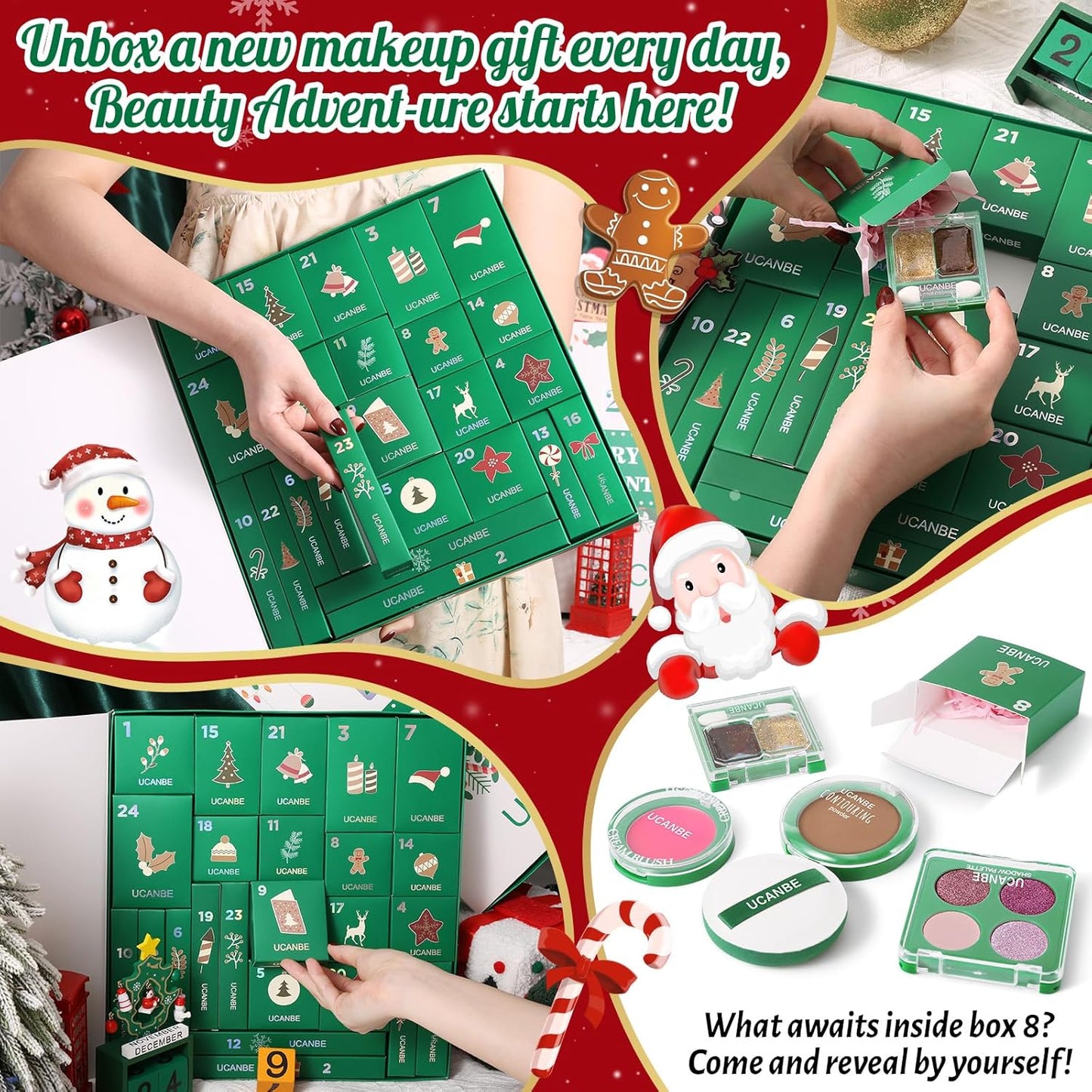 Makeup Advent Calendar 2025 - 24 Days of Christmas Beauty Gifts for Women & Teens | Holiday Countdown Set
