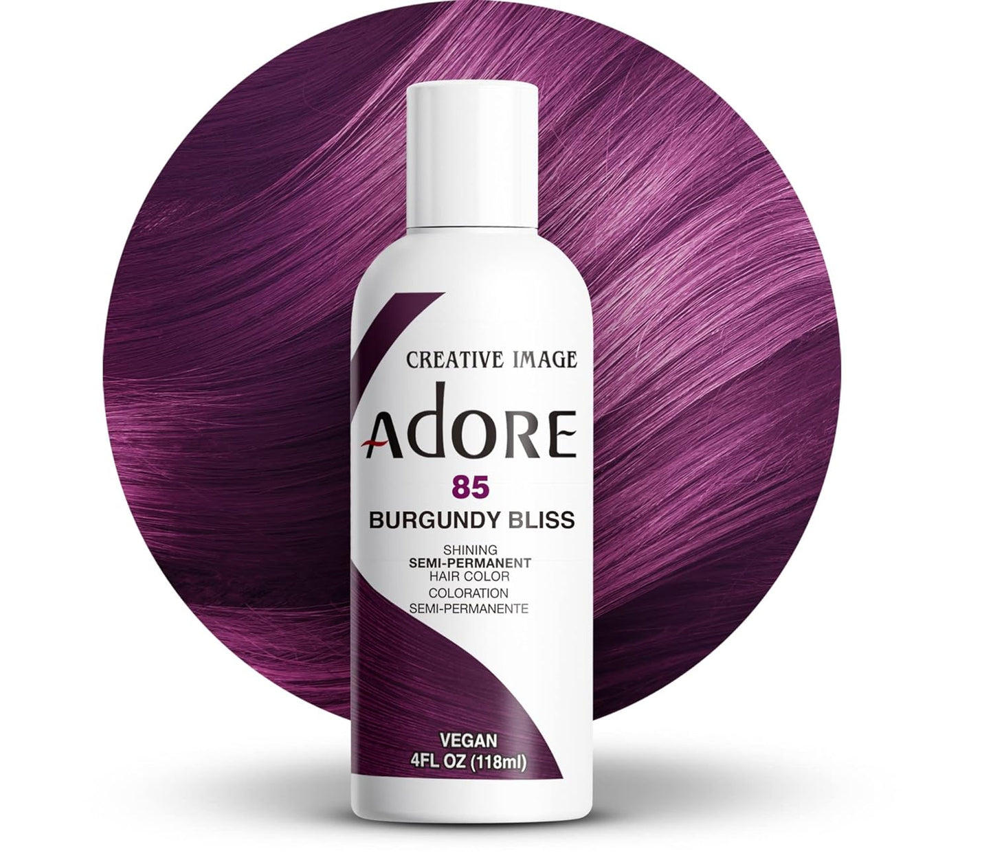 Adore Semi Permanent Hair Color - Mystic Grey | Vegan, Ammonia-Free Hair Dye | 4 Fl Oz