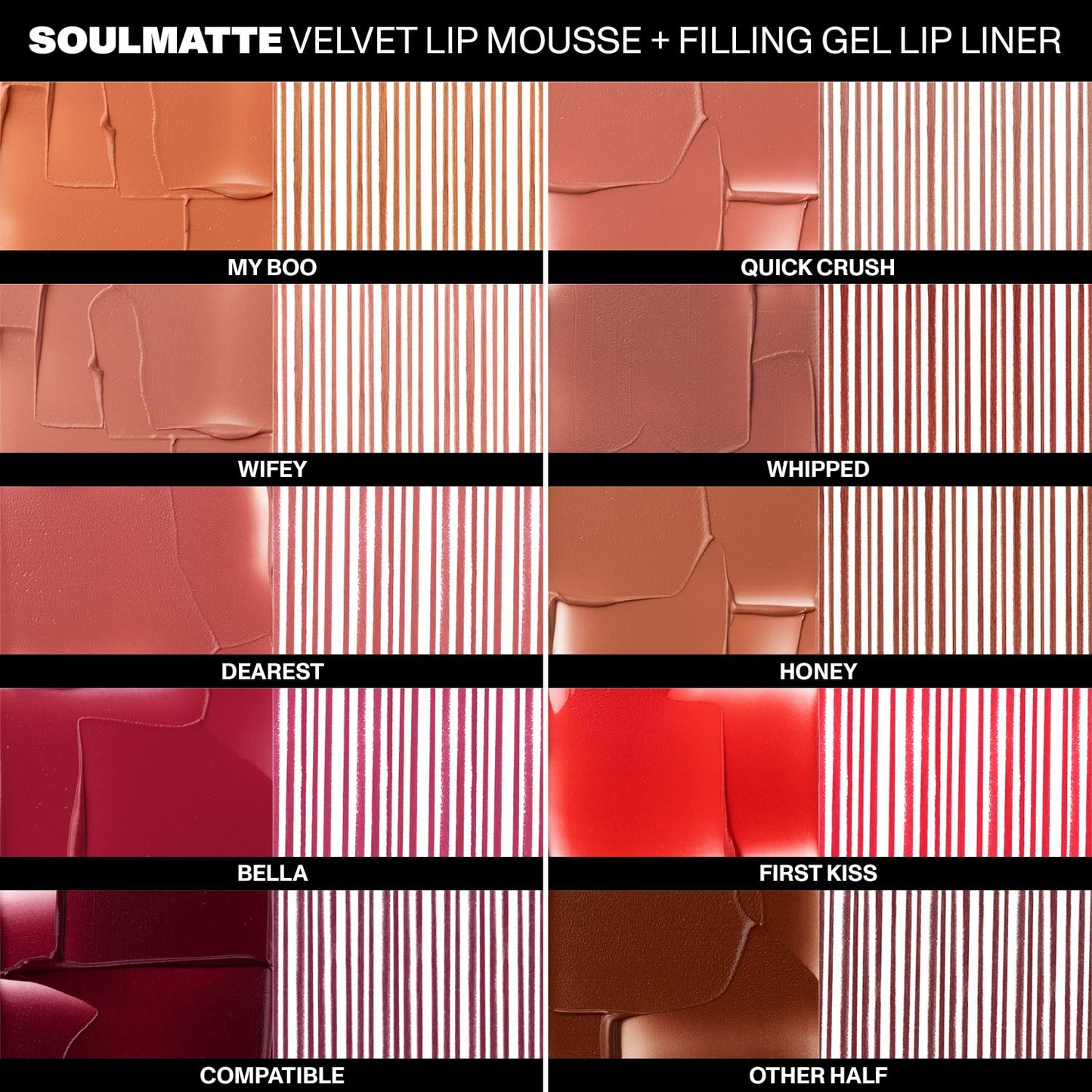 Morphe Soulmatte Velvet Lip Mousse - Air-Whipped Matte Lipstick for Women with Vitamin E to Hydrate, Soften & Smooth - Provides Long Lasting & Velvety Formula - Quick Crush (0.13 Fl Oz)
