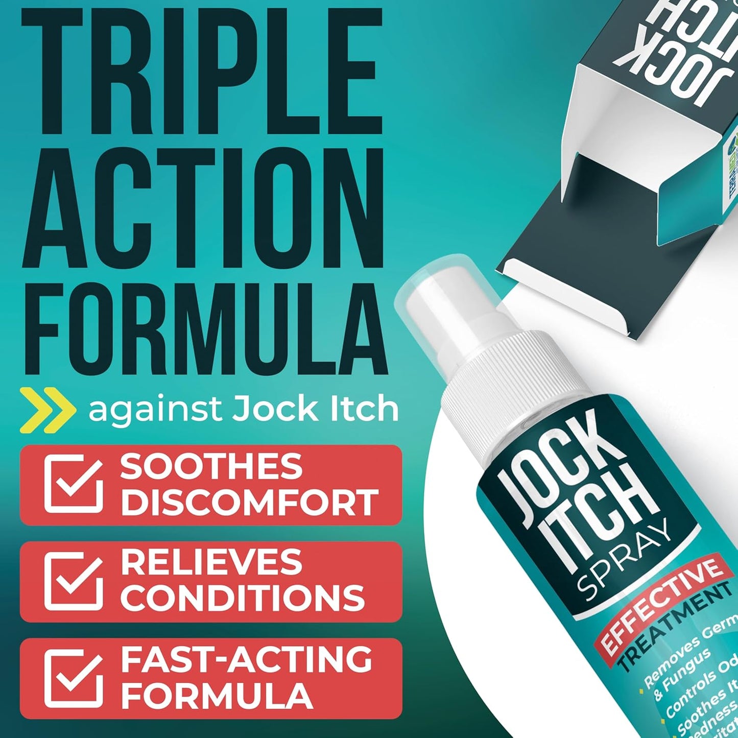Terramed Jock Itch Treatment Bundle - Spray, Cream & Antifungal Soap for Fast Relief | Odor Control & Deep Exfoliation