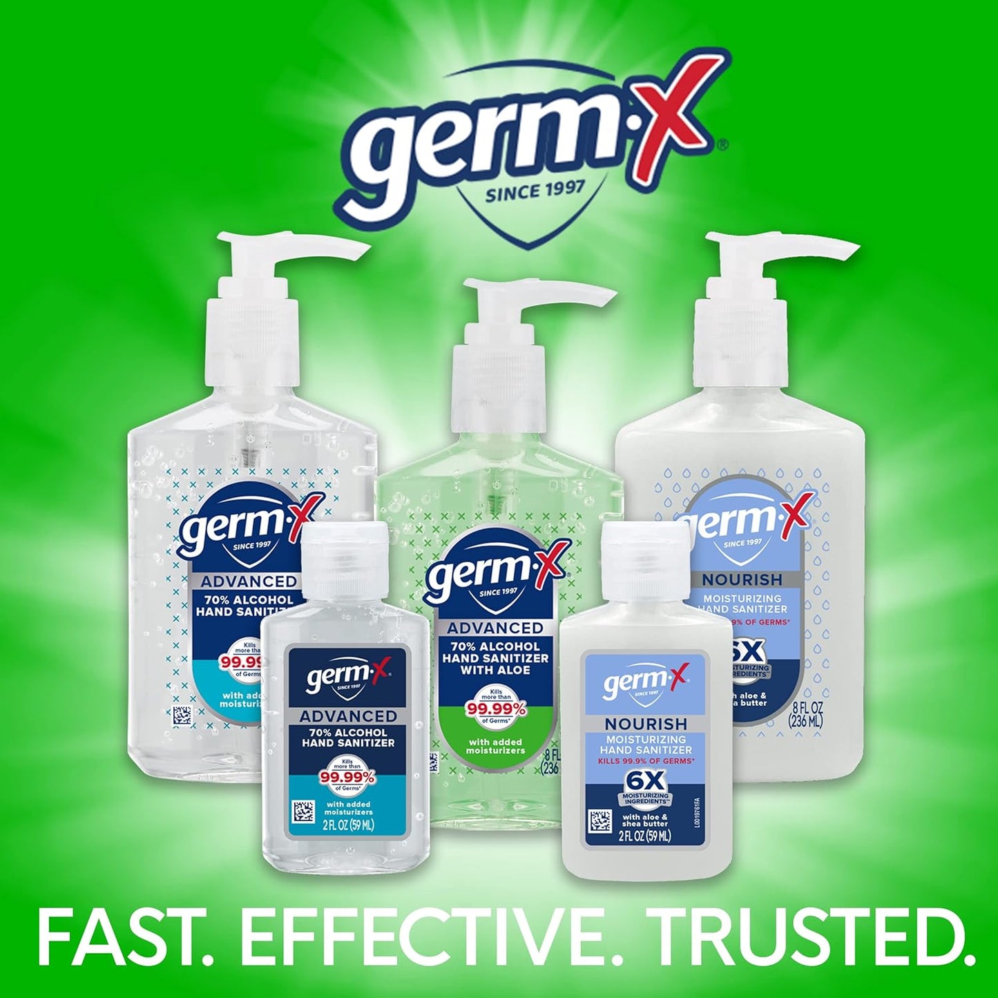 Germ-X Advanced Hand Sanitizer - Aloe & Vitamin E Moisturizing Gel | 1 Liter Pump Bottle