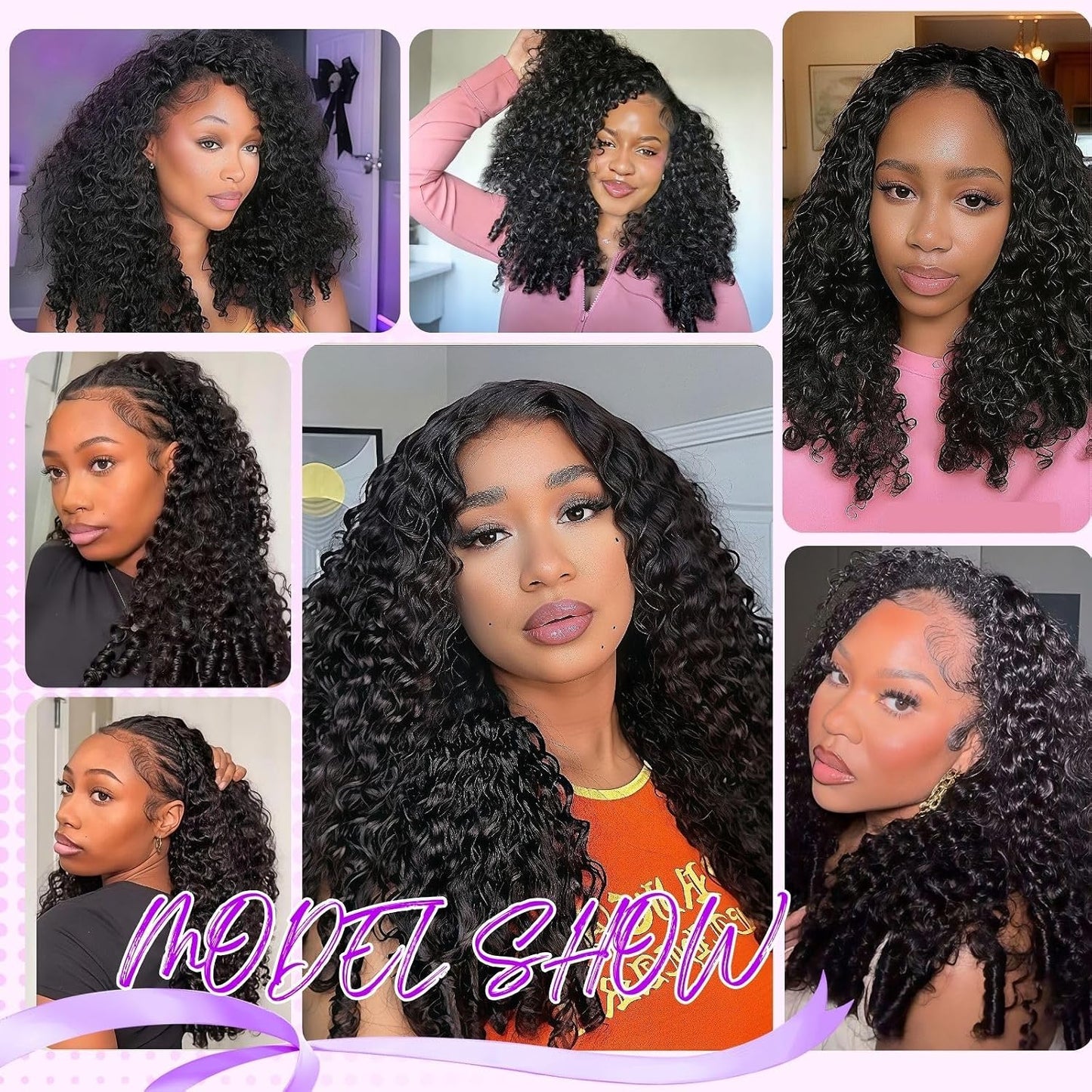 Burmese Curly Half Wig - 200% Density Human Hair | 14-Inch Glueless Flip Over for Black Women