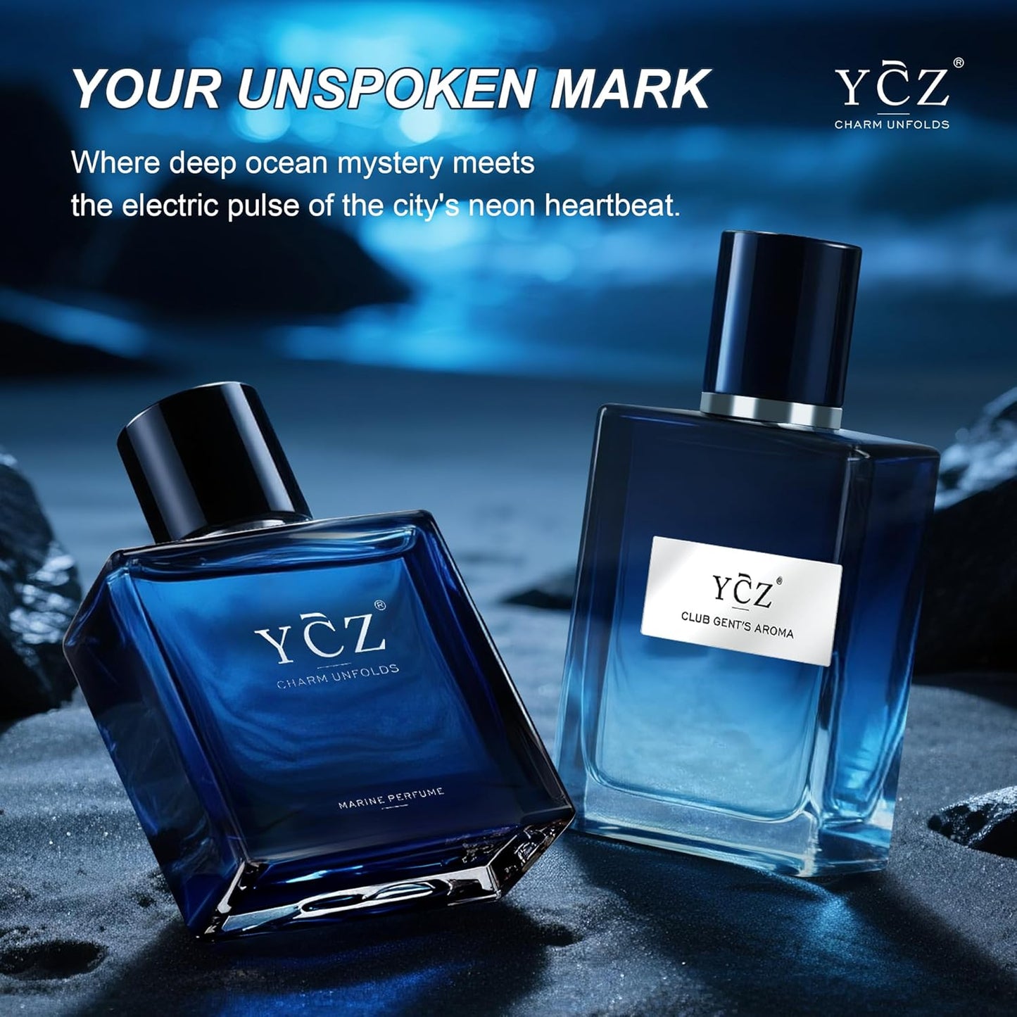 Ycz Cologne for Men - Marine & Club Fragrance Collection | 1.7 Fl Oz Eau de Parfum, Sophisticated Woody Citrus Scent