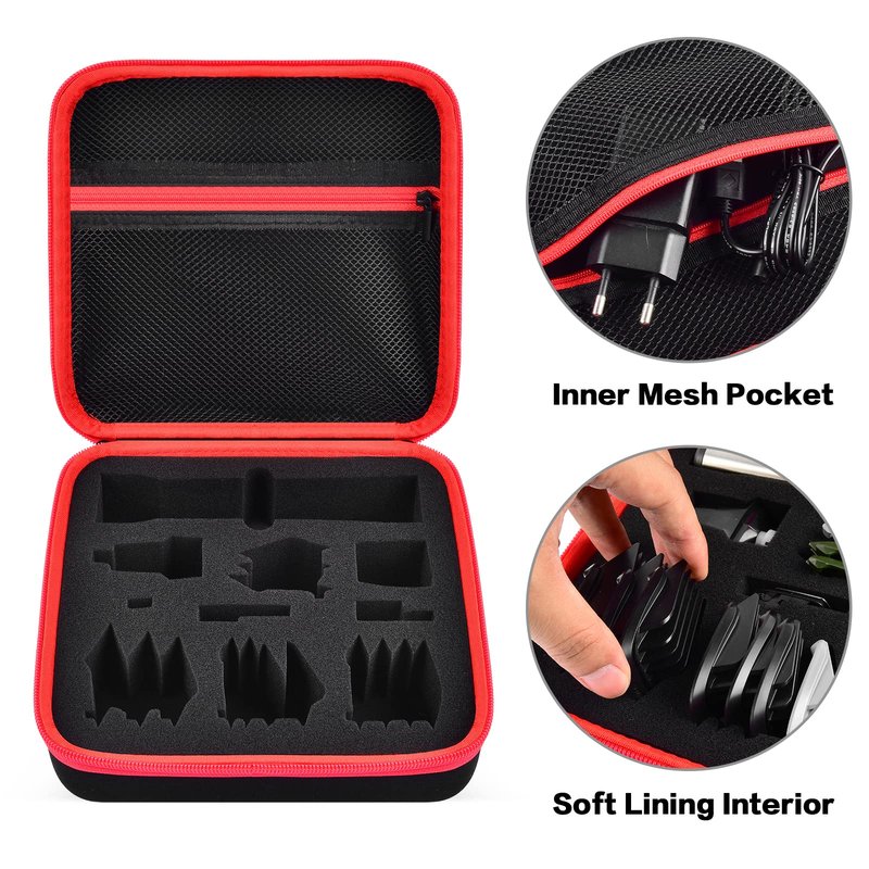 Case for Philips Norelco Multigroomer Beard Trimmer Series 7000 MG7750/49 5000 MG5750/49 for Men, Travel Shaver Organizer Storage Holder for Mens Grooming Kit, Hair Clipper Storage Box Only-Black