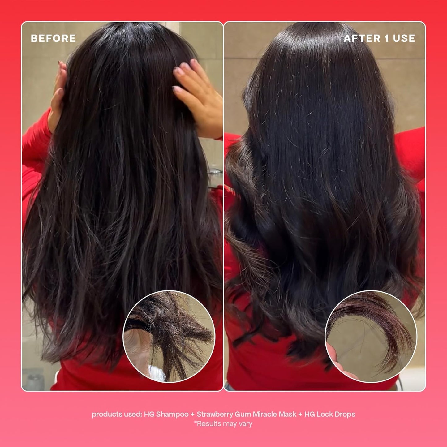 BONDIBOOST Strawberry Gum Hair Mask - Deep Conditioning for Damaged Hair | 8.45 fl oz, Argan Oil & Biotin Formula
