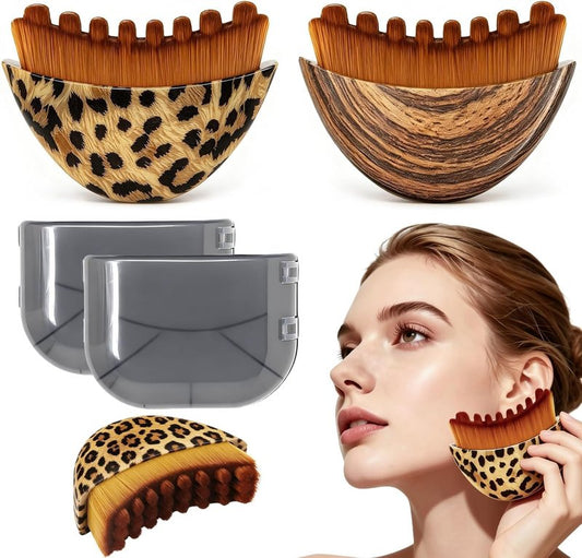 Lymphatic Drainage Gua Sha Face Brush Set - Sculpting & Contouring Tool for Puffiness Reduction | Super Soft Manual Massager with Portable Case