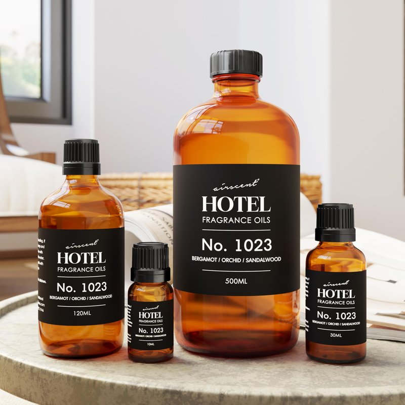 AirScent Hotel Diffuser Oil No. 1023 Inspired by The Baccarat Hotel Scent - Love Affair Fragrance Oil for Ultrasonic and Waterless Diffusers and Crafting - 10 mL, 0.34 fl oz Bottle