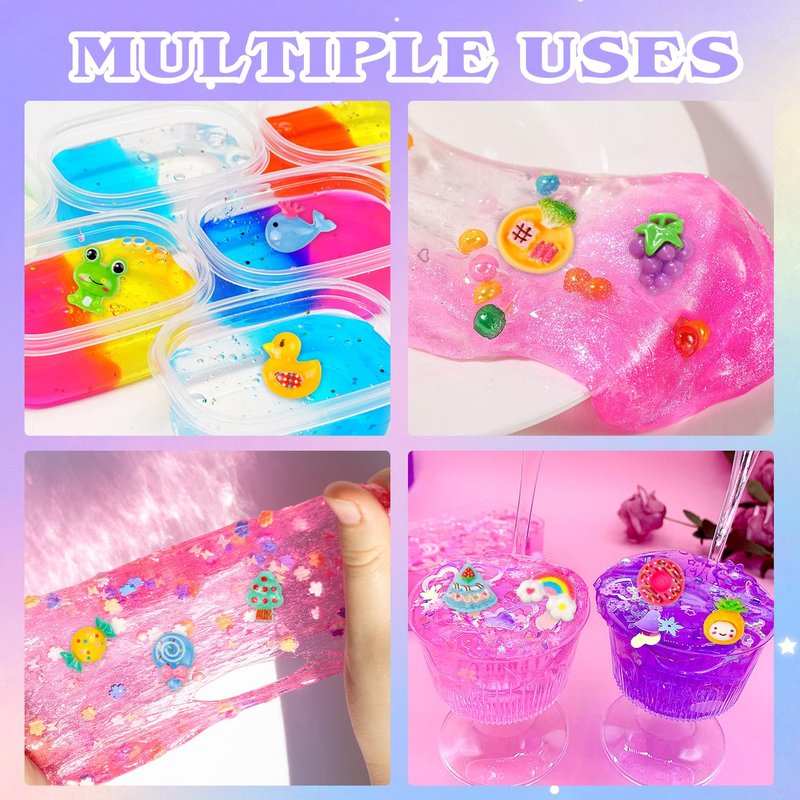 175 Pack Slime Making Supplies Kit, Slime Add Ins Accessories Includes Slimes Charms, Foam Balls for Making Creative Slimes Kit
