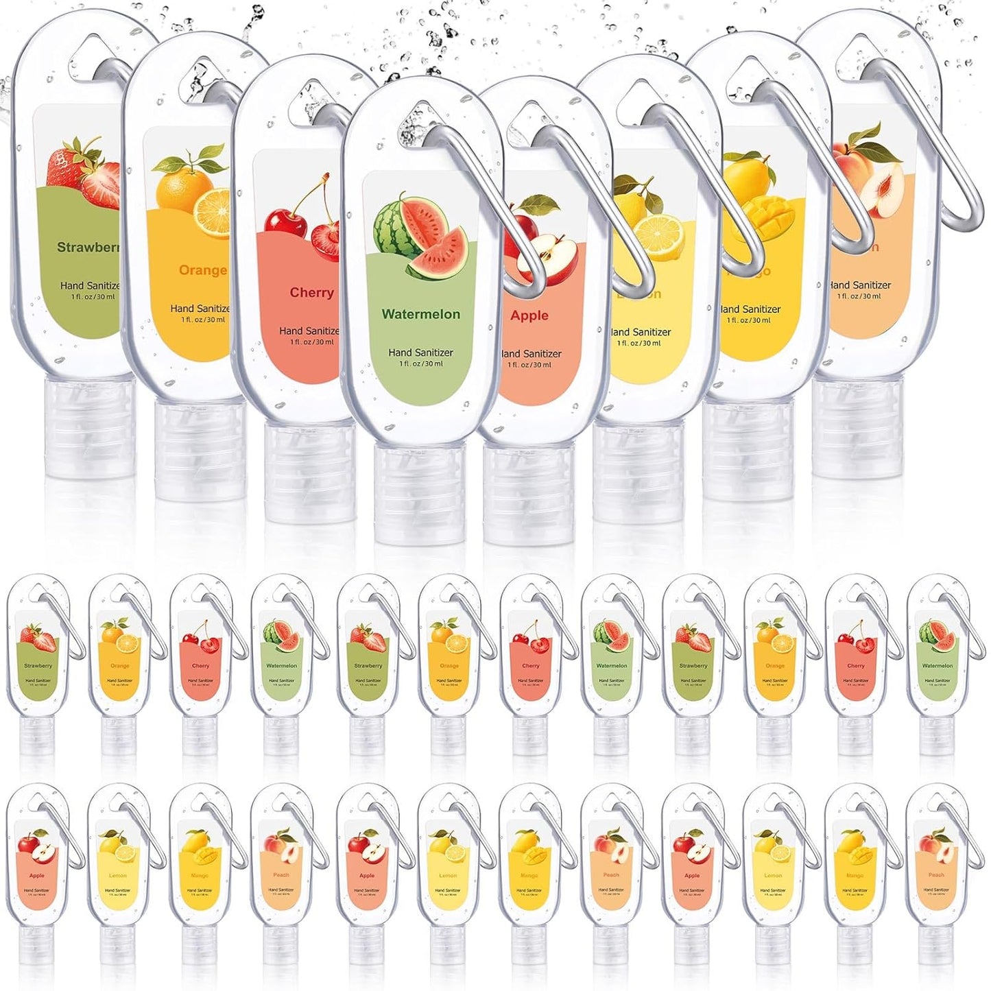 Mini Travel Size Hand Sanitizer Keychain - 24 Pcs Gift Set for Teachers, Nurses & Staff | Appreciation Thank You Bulk