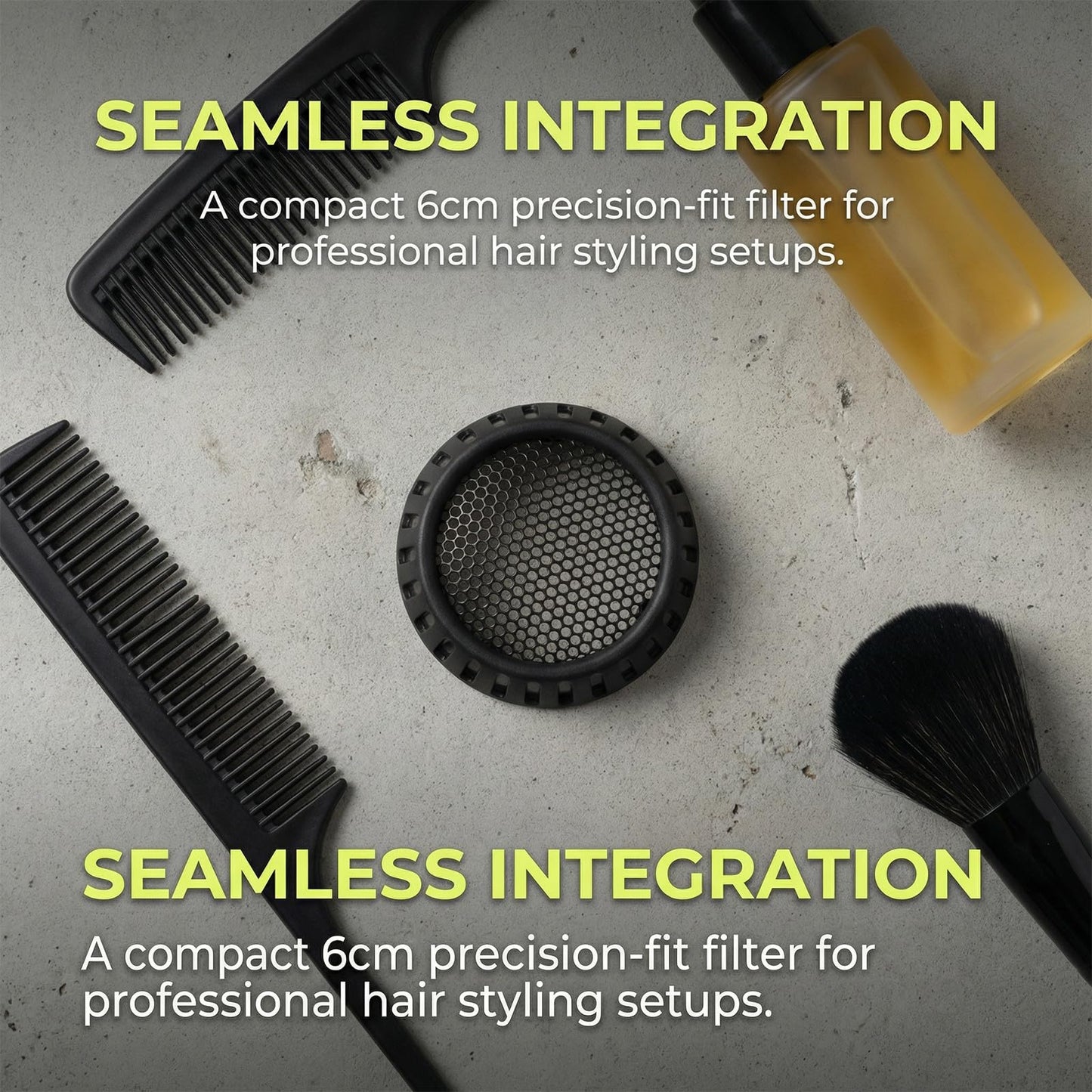 WESIEVYA 3pcs Mesh Hair Dryer Rear Cover: Black Protective Screen End Cap, Blow Dryer Grille Attachment Part for Salon Replacement and Daily Use 2.36 Inch