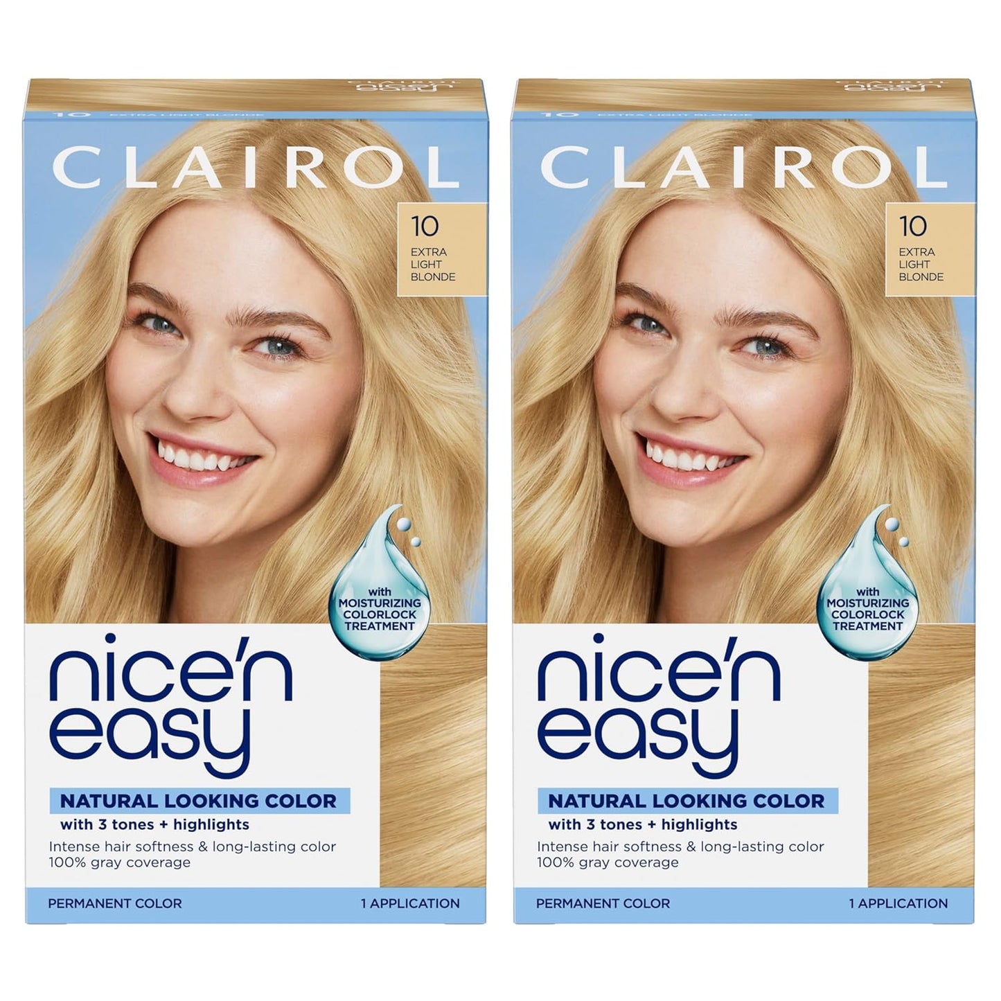 Clairol Nice'n Easy Permanent Hair Dye - Blackest Black | 100% Gray Coverage & Long-Lasting Shine | Single Pack