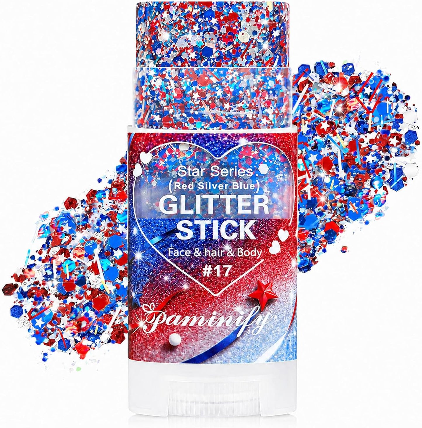 Purple Hair Glitter Stick - Waterproof Body & Face Glitter for Mardi Gras | Rave & Festival Accessories