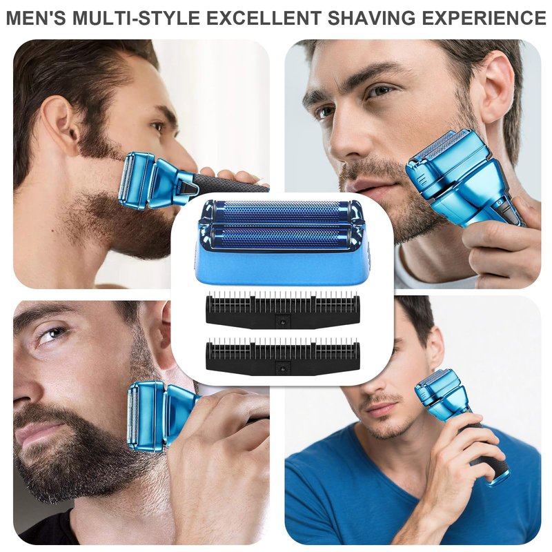 Shaver Replacement Foil and Cutter，Compatible with BaBylissPRO FXONE BLUEFX Double Foil Stick Shaver,BLUE