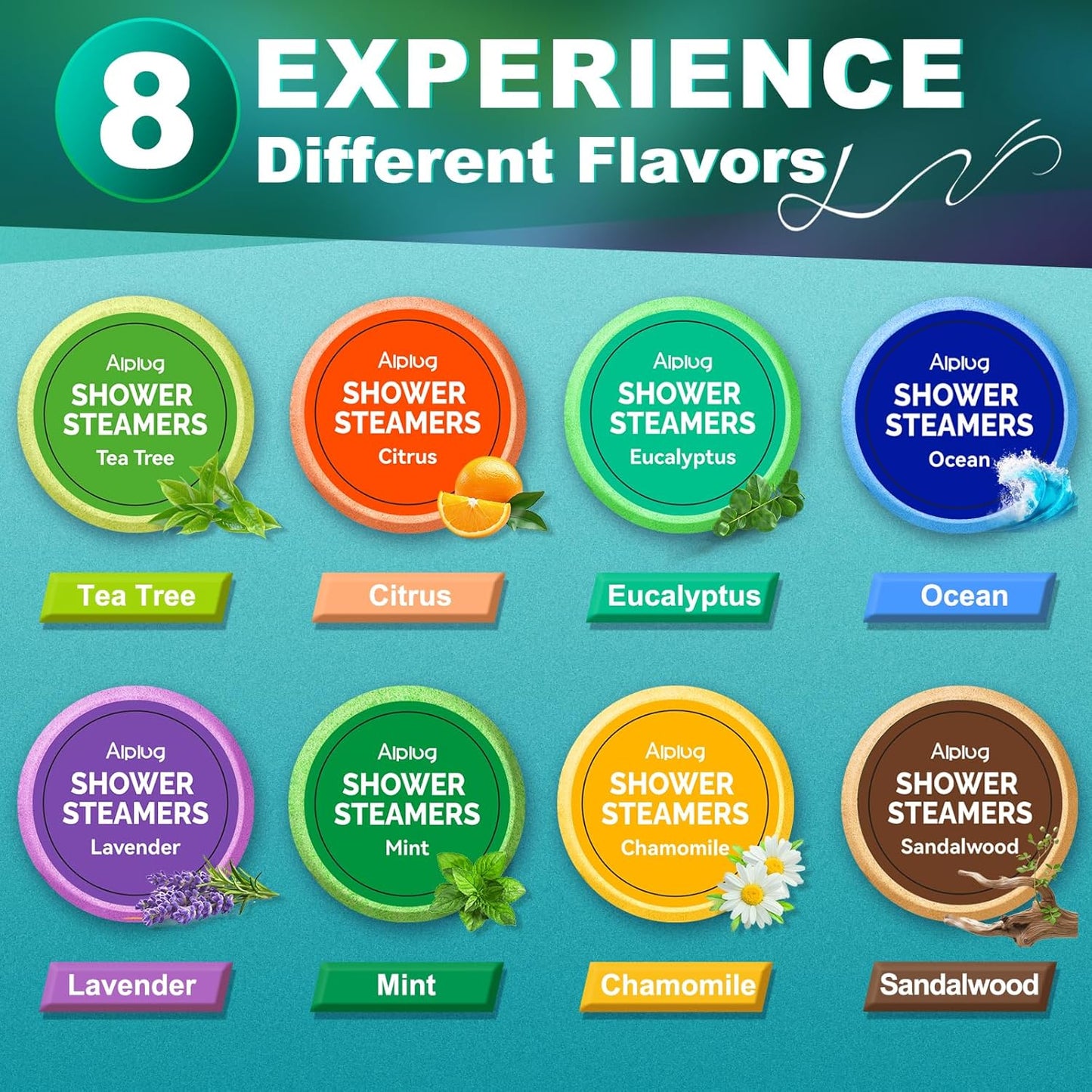 Shower Steamers for Men - Aromatherapy Shower Bombs with Essential Oils | 8 Pack Gift Set for Relaxation