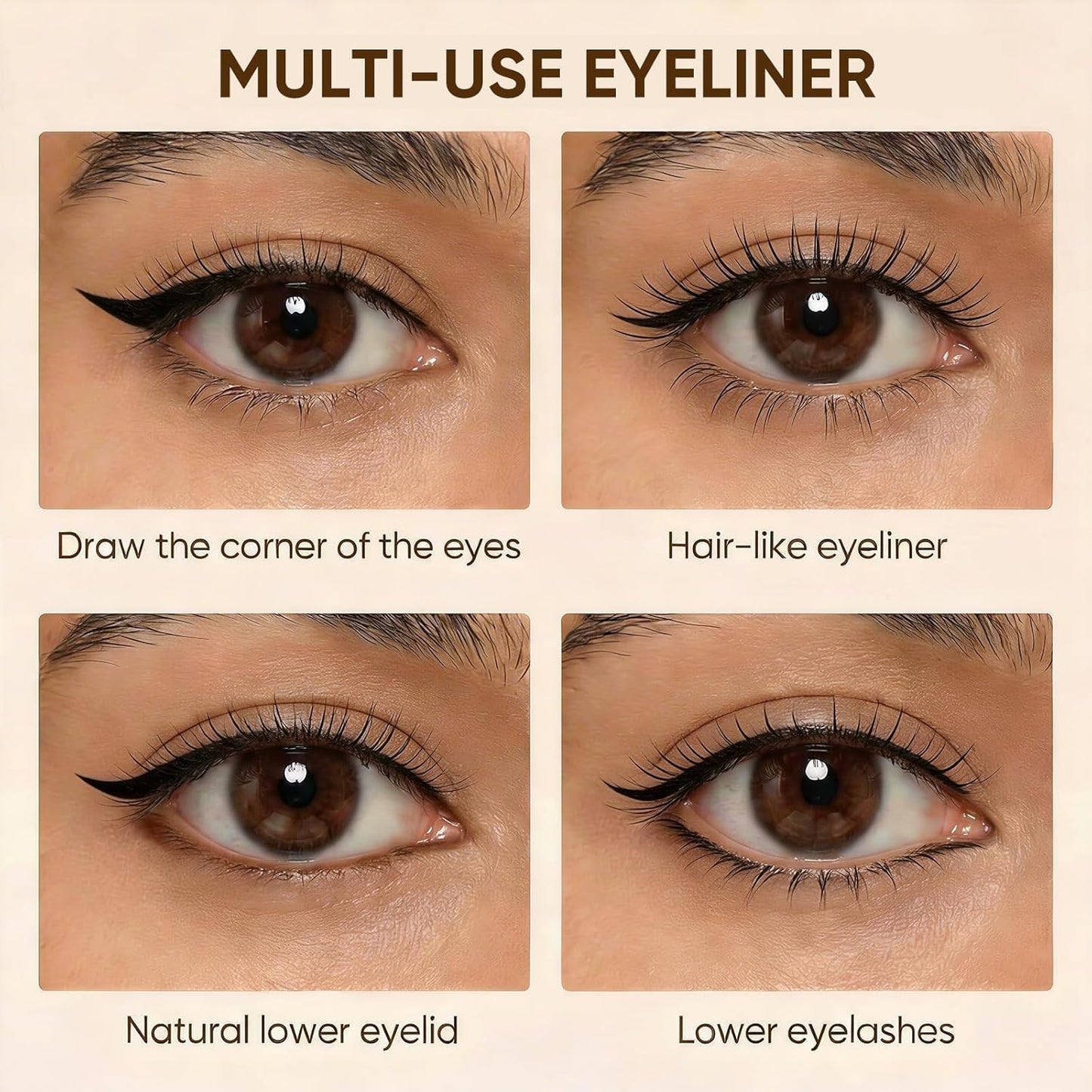 Ultra-Fine Liquid Eyeliner - Precision Tip, Smudge-Proof & Waterproof | Ideal for Hooded Eyes (#01 Black)