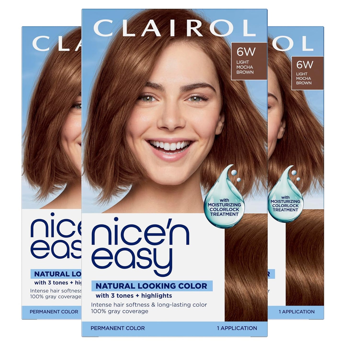 Clairol Nice'n Easy Permanent Hair Dye - Blackest Black | 100% Gray Coverage & Long-Lasting Shine | Single Pack