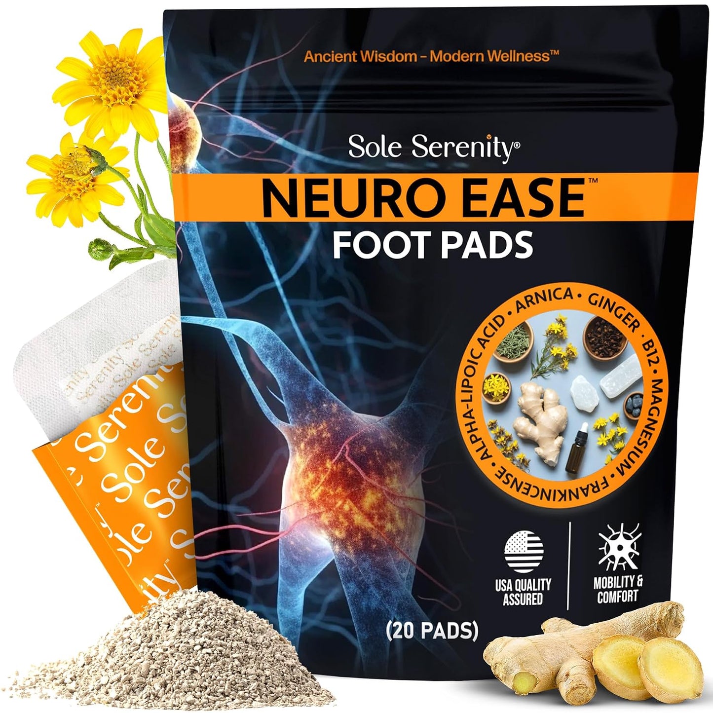 Good Night Foot Pads - Herbal Blend for Achy Feet Relief | No Prep Required