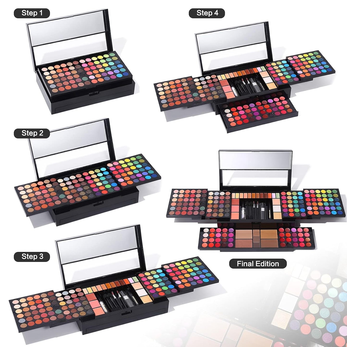 All-in-One Makeup Kit for Women - 186 Color Palette with Eyeshadow, Lip Gloss, Concealer & More | Perfect Valentine’s Gift