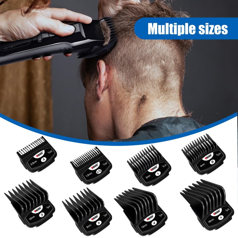 Durable Clipper Magnetic Clipper Guards Compatible with Walh and Surker Hair Clippers 8 Cutting Lengths 8 Pcs