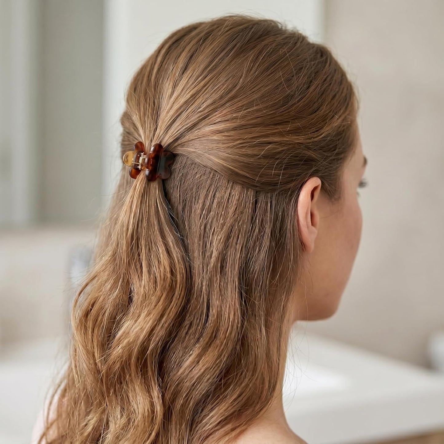 Small Decorative Hair Clips for Women - Cute Flower Mini Claw Clips | 10 Pcs Set for Bangs & Braids