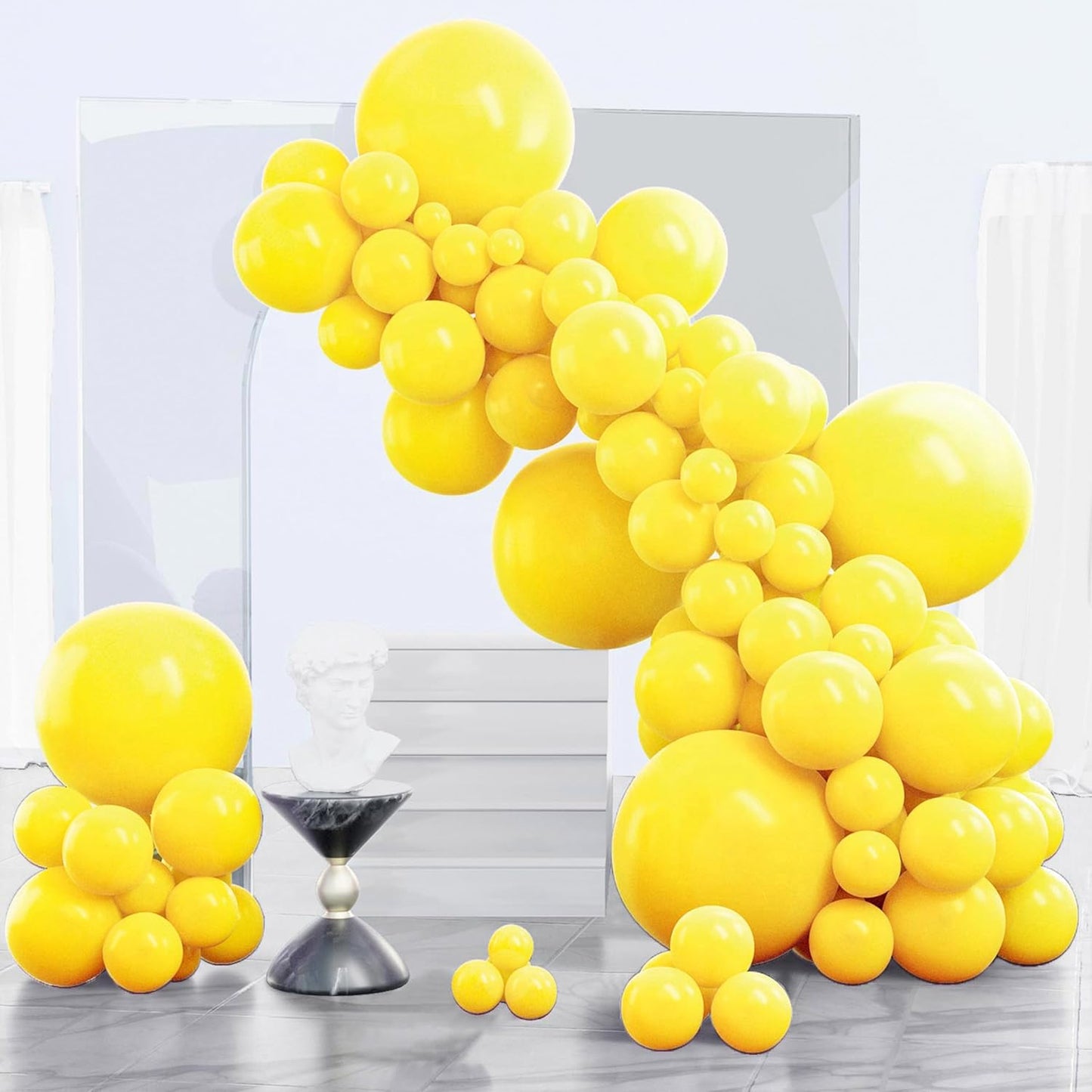 Black Balloon Arch Kit - 140 Pcs in 5-18 Inch Sizes for Baby Showers, Birthdays & Anniversaries | Elegant Black Decor