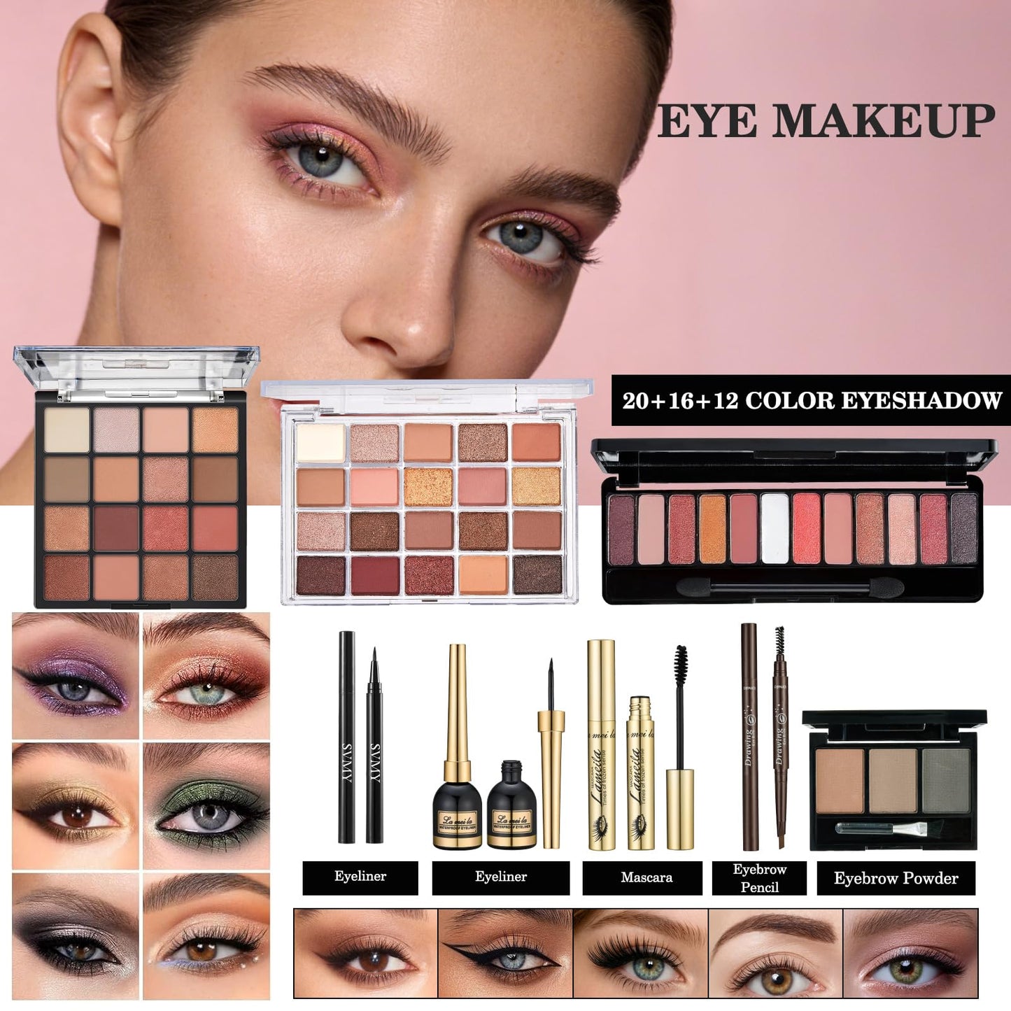 All in One Makeup Kit for Women Full Kit, Travel Makeup Set, Make up Foundation Eyeshadow Palette Concealer Lipstick Eyeliner Cosmetic Brushes Makeup Gift Set for Women Teen Girls