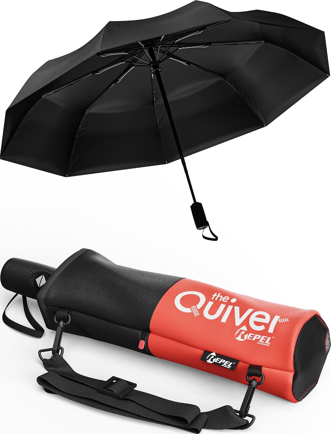 Windproof Travel Umbrella - Compact Auto Folding Design | Withstands 100MPH Winds, Durable & Lightweight for Men & Women