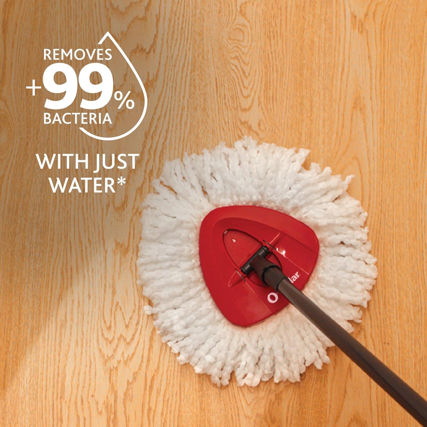 O-Cedar Microfiber Spin Mop System - EasyWring Floor Cleaning Bucket | Red & Gray Standard Size