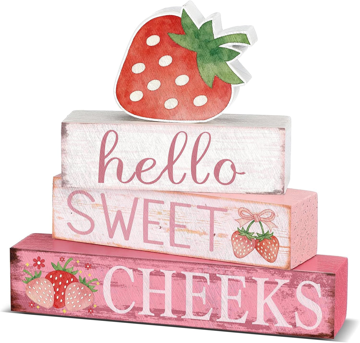 Highland Cow Bathroom Decor | 4 Pcs Farmhouse Style Table Centerpiece for Christmas & Valentine's Day