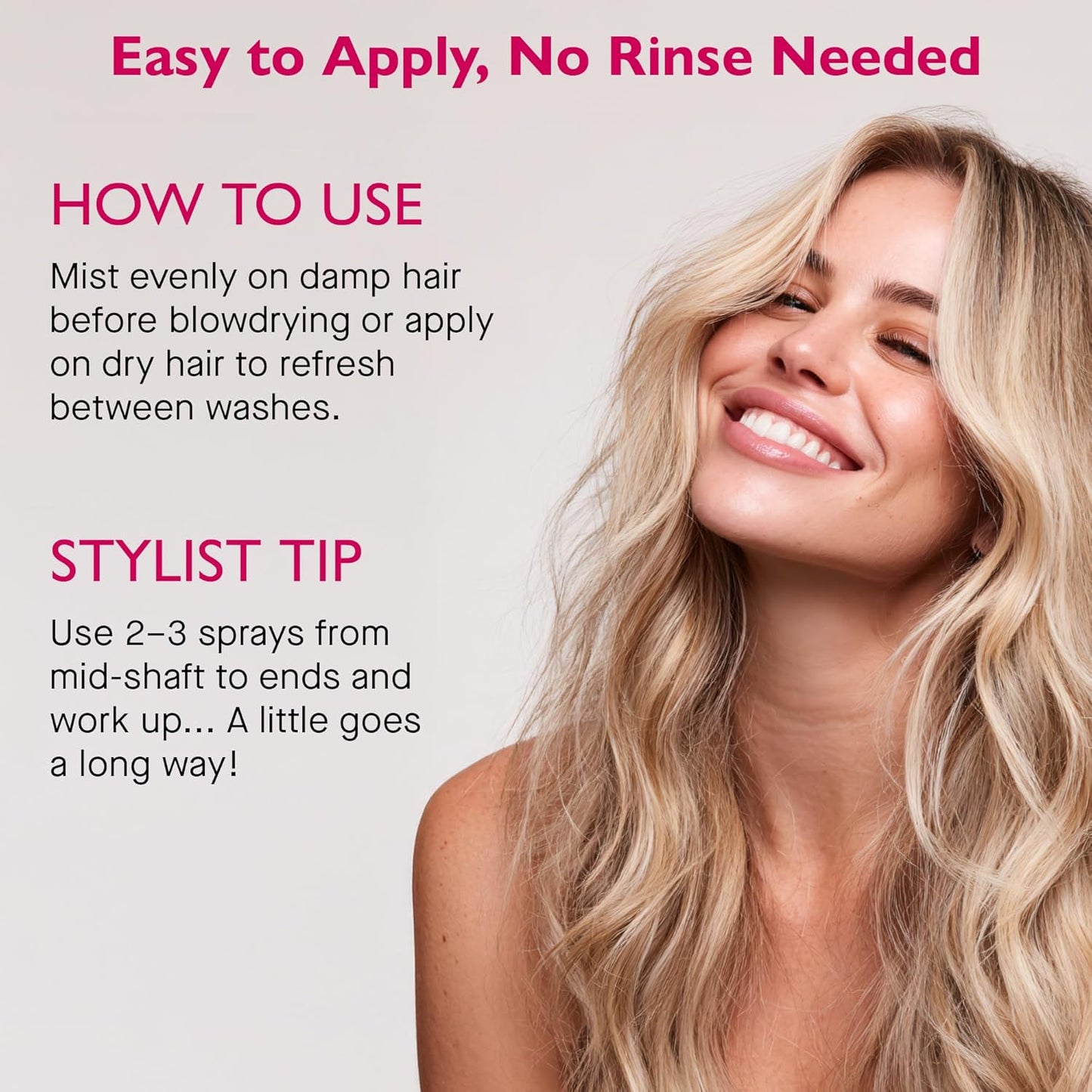 Leave-In Conditioner Spray - 12 Benefits for Salon-Quality Repair & Shine | Heat Protection & Anti-Frizz, 6 Fl Oz