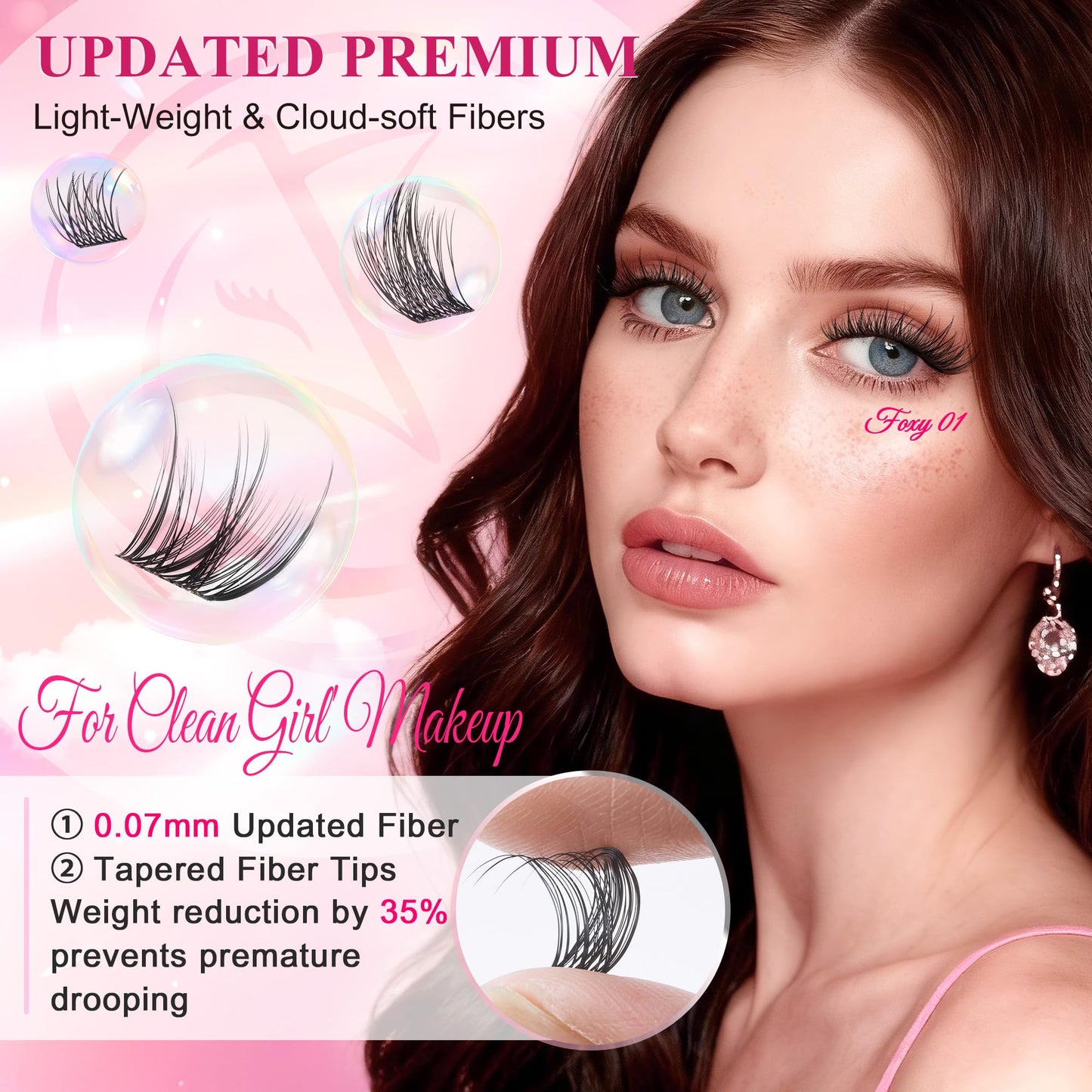 Lash Clusters Eyelash Clusters Wispy Lashes 536PCS EyeLashes Natural Lash Extensions Individual Lashes D Curl DIY At Home