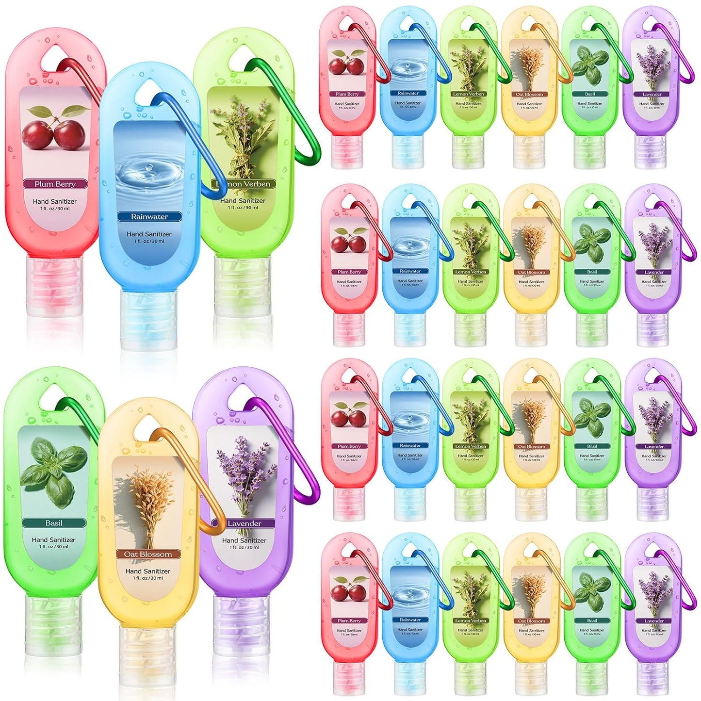 Mini Travel Size Hand Sanitizer Keychain - 24 Pcs Gift Set for Teachers, Nurses & Staff | Appreciation Thank You Bulk