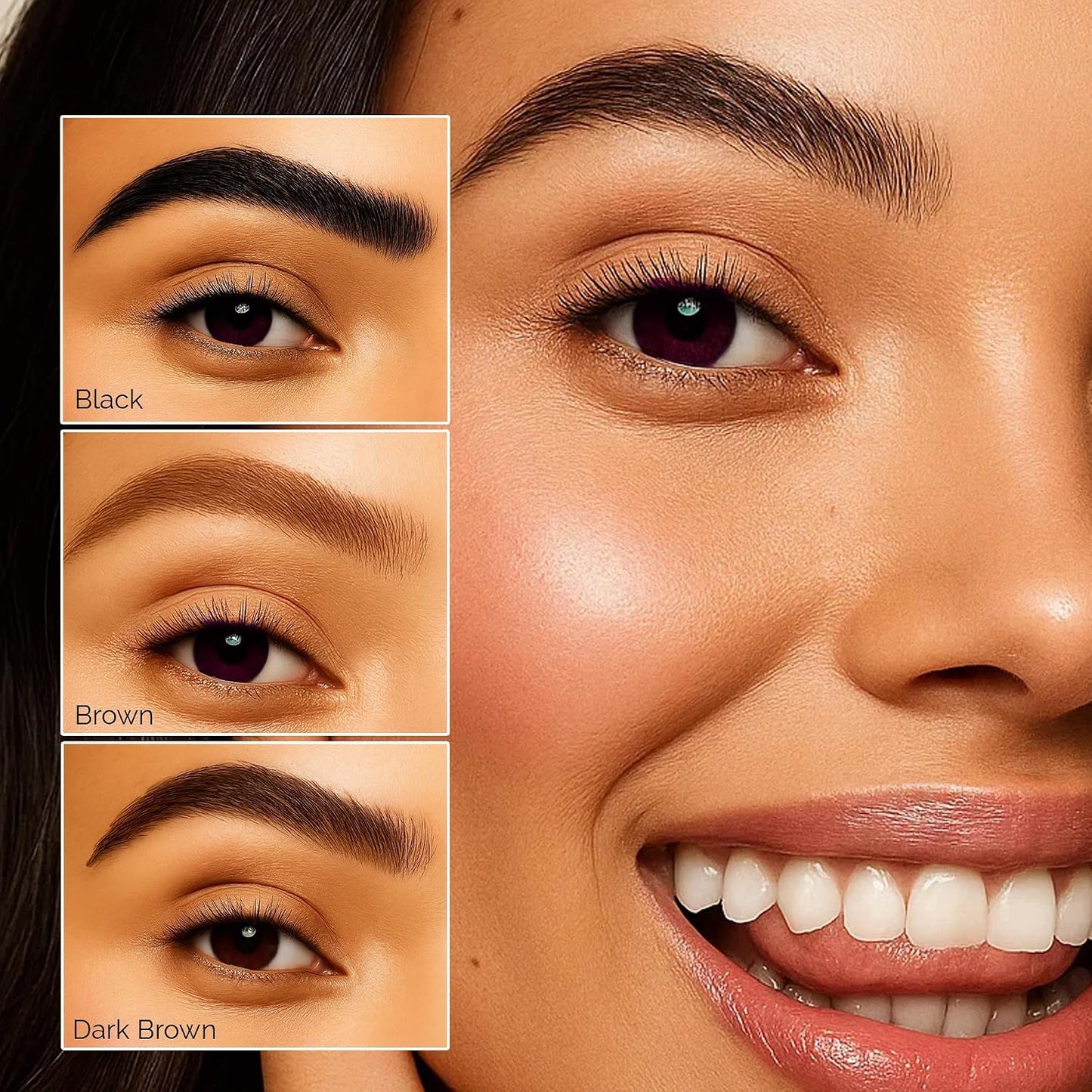 Korean Eyebrow Color Kit - Long-Lasting Black Brow Color for Natural-Looking Brows | Salon & Home Use