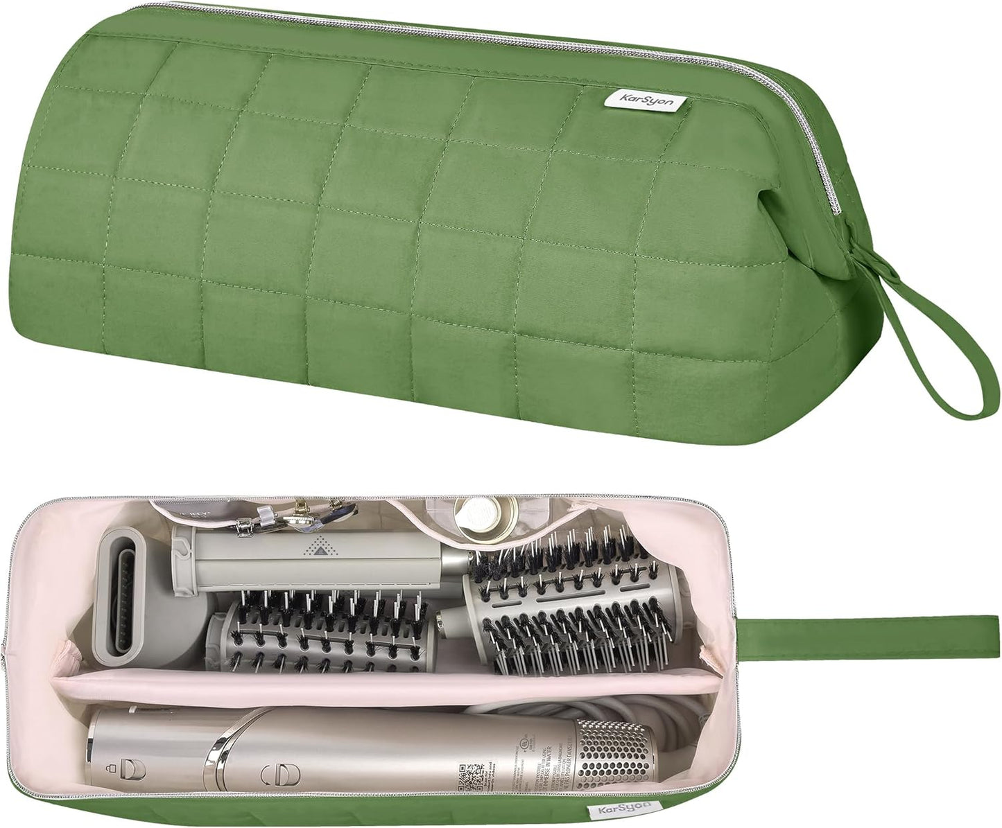 Dyson Airwrap Travel Bag Organizer - Stylish Case for Hair Tools | Fits Shark Dryer & Revlon Attachments (Camel)