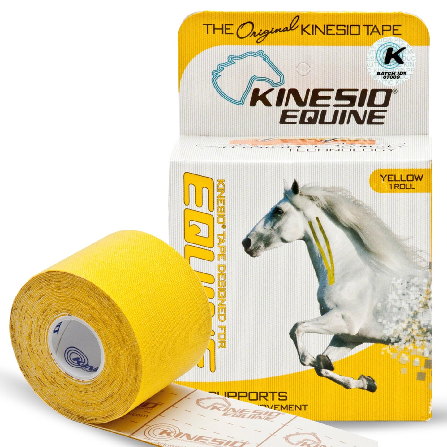 Kinesio Equine Tape - Tex Gold FP Horse Tape -Tape Made Specifically for Horses - 2”x 16’ Rolls - Yellow